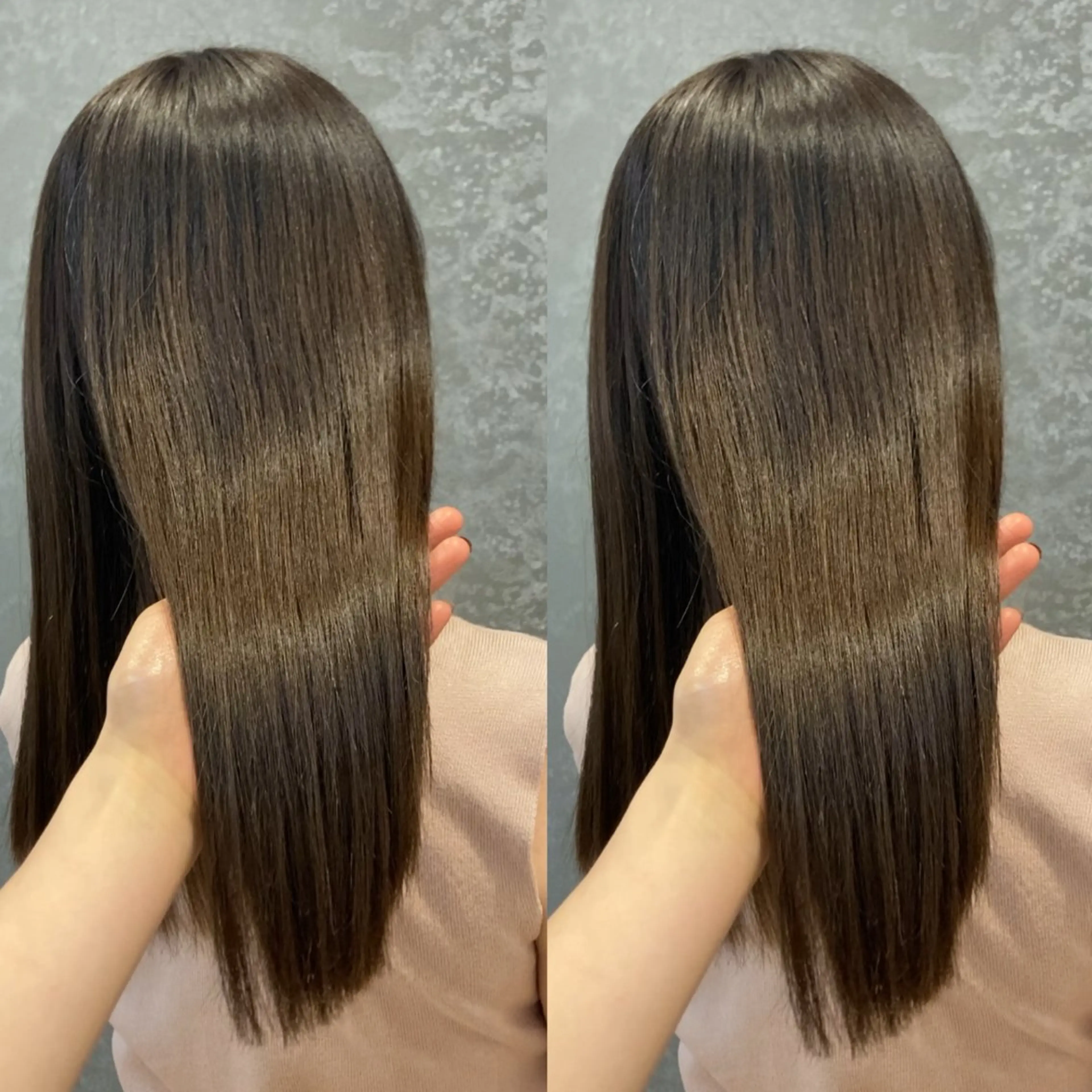 セミロング カラー ブリーチ 髪質改善 トリートメント schon所属・み うのヘアスタイル