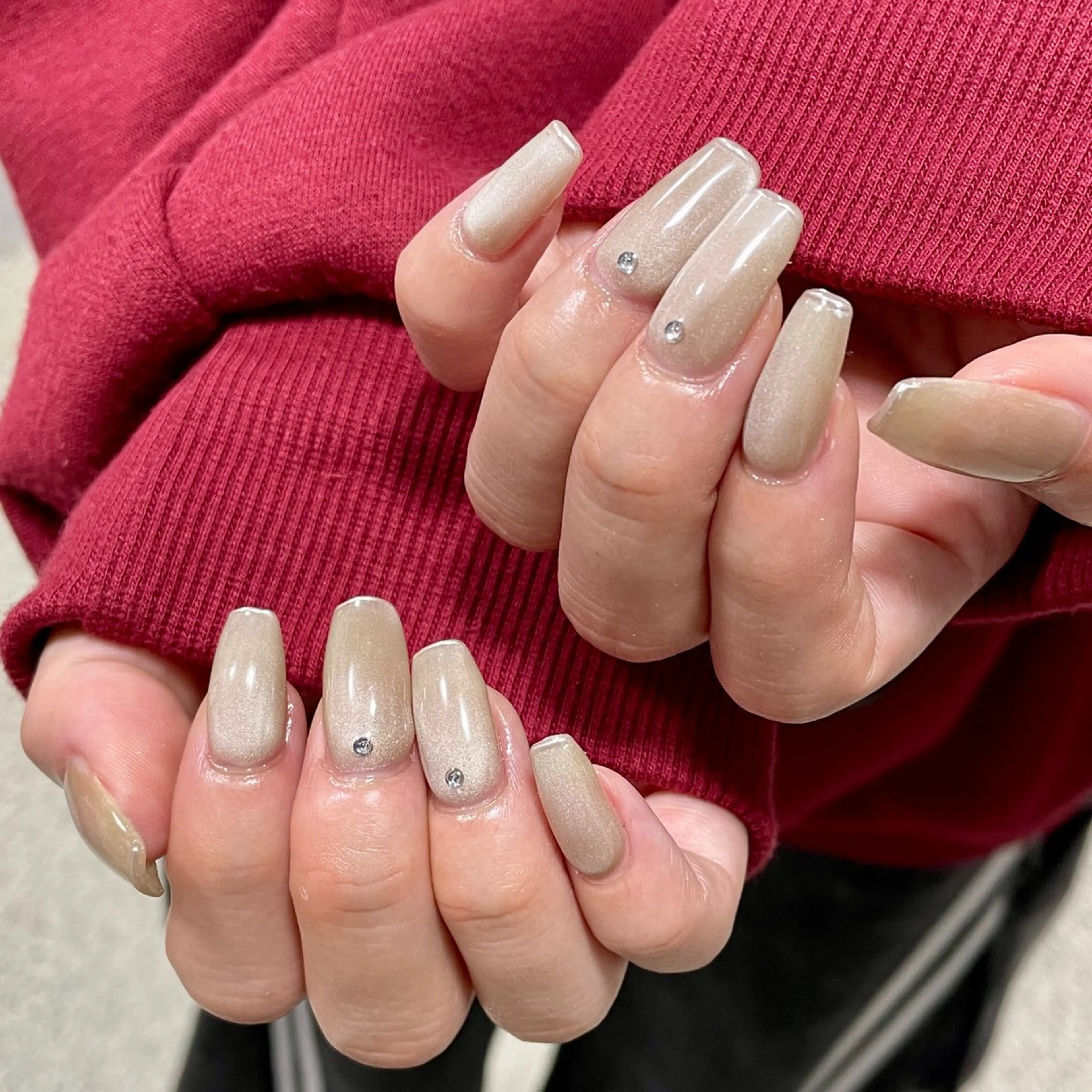 ネイル フレンチネイル ミラーネイル シルバー ハンドネイル LUNI（シェアサロンHeartSpace内）所属・LUNI 久屋大通 ˚✧₊⁎/ yuriのネイルデザイン