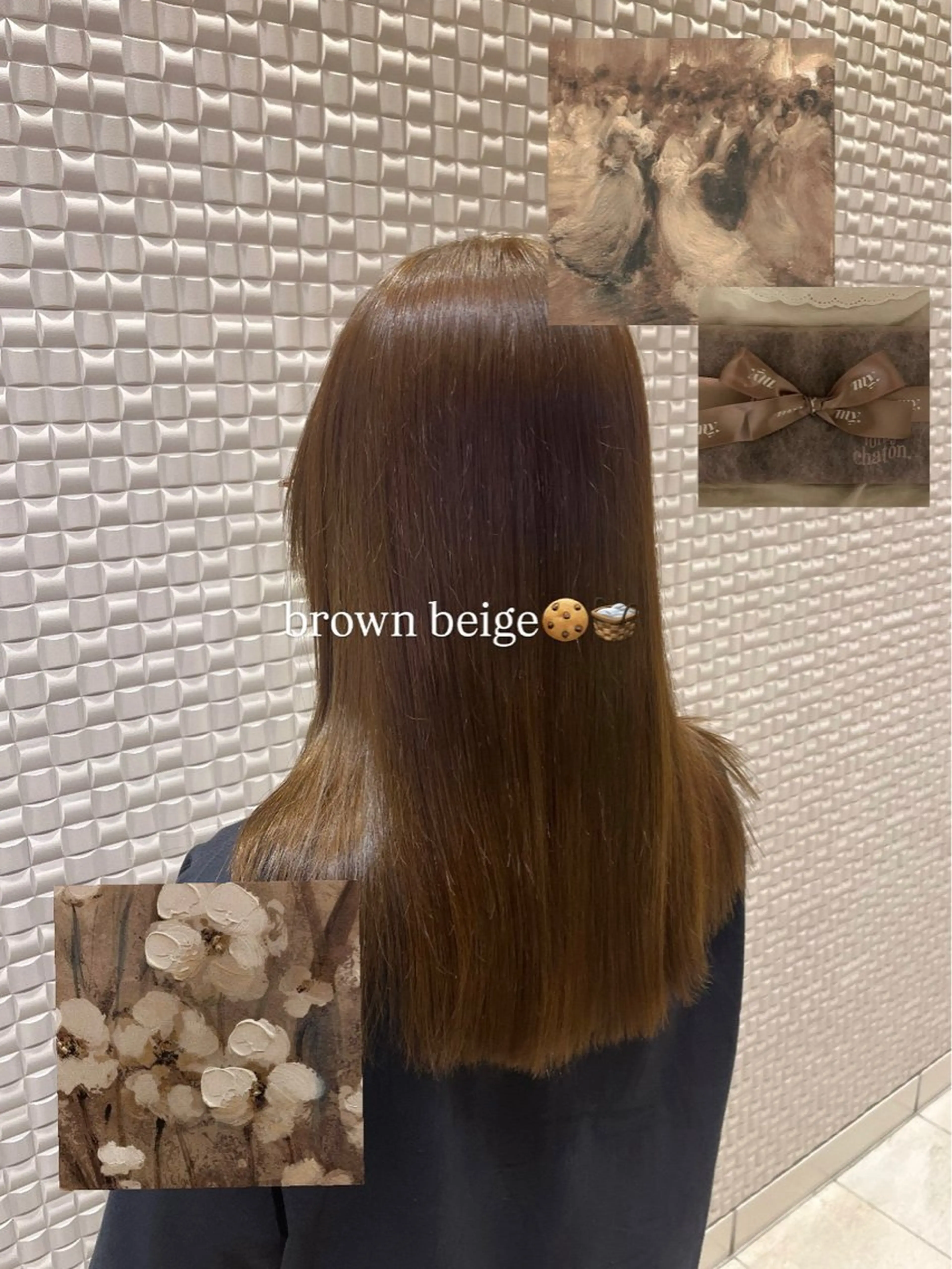 【平日16時​〜​限定】 明るめbeige color🪐  (ブリーチなしonecolor🥣☁️)＋最高級トリートメントの写真