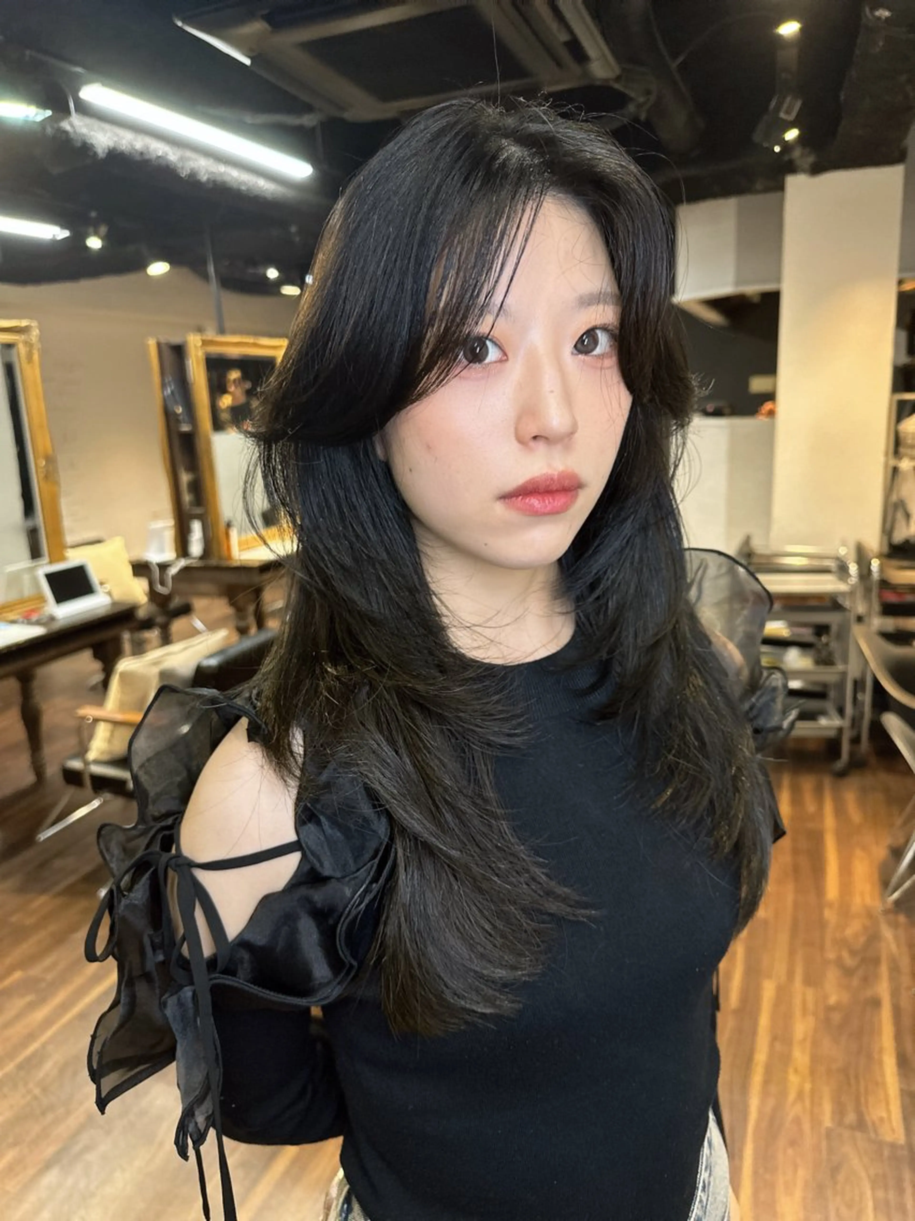 ロング カラー 髪質改善 レイヤーカット ワンホンレイヤー ワンホンヘア カット ヘアカラー トリートメント レイヤーカット ケラチン/Kaitoのヘアスタイル