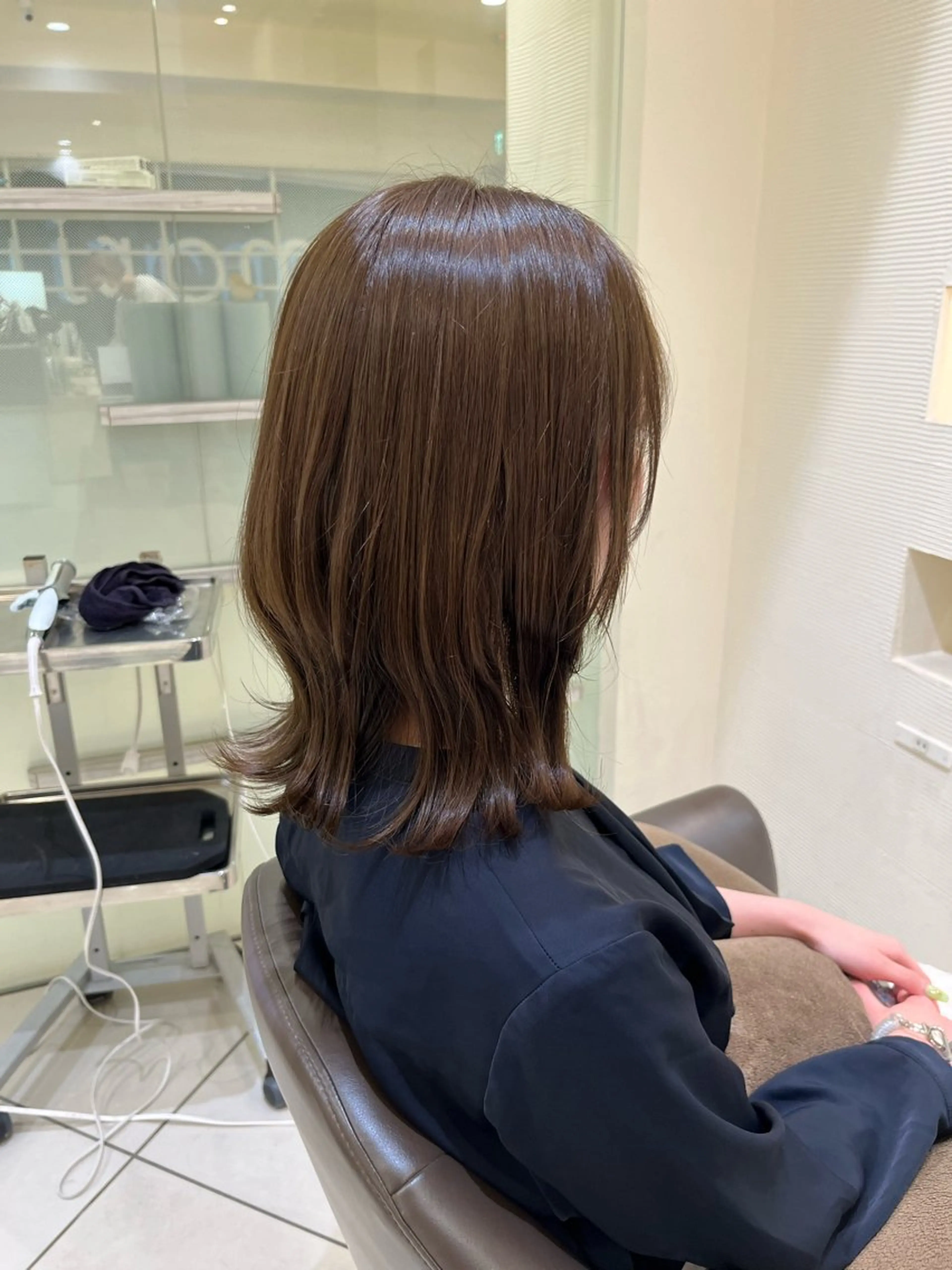 ミディアム 🫧オリーブカラー/ 酸性縮毛矯正銀座🫧のヘアスタイル