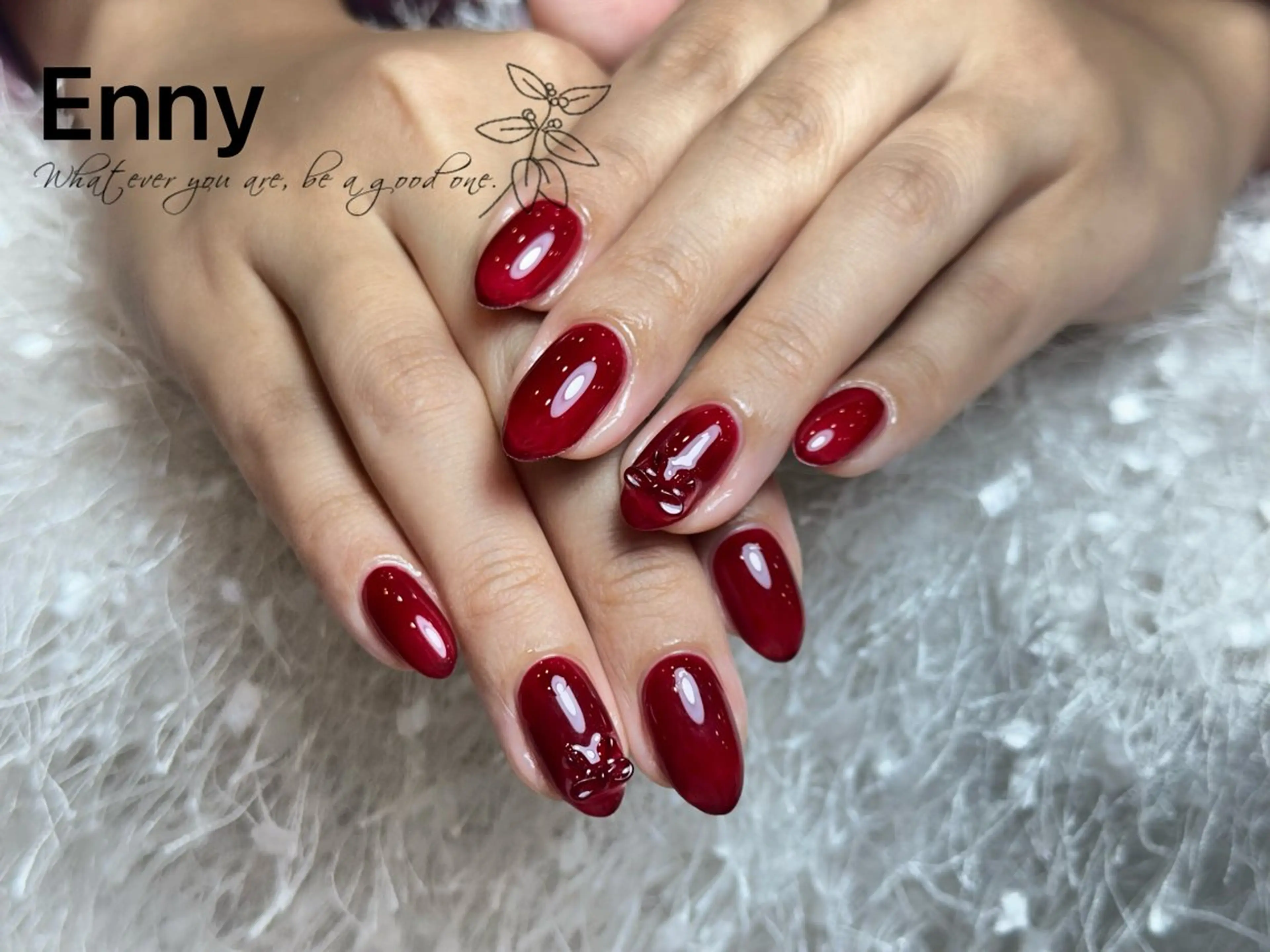 ネイル チークネイル フットネイル フレンチネイル ジェルネイル ガラスフレンチ ハンドネイル エニ キラのネイルデザイン