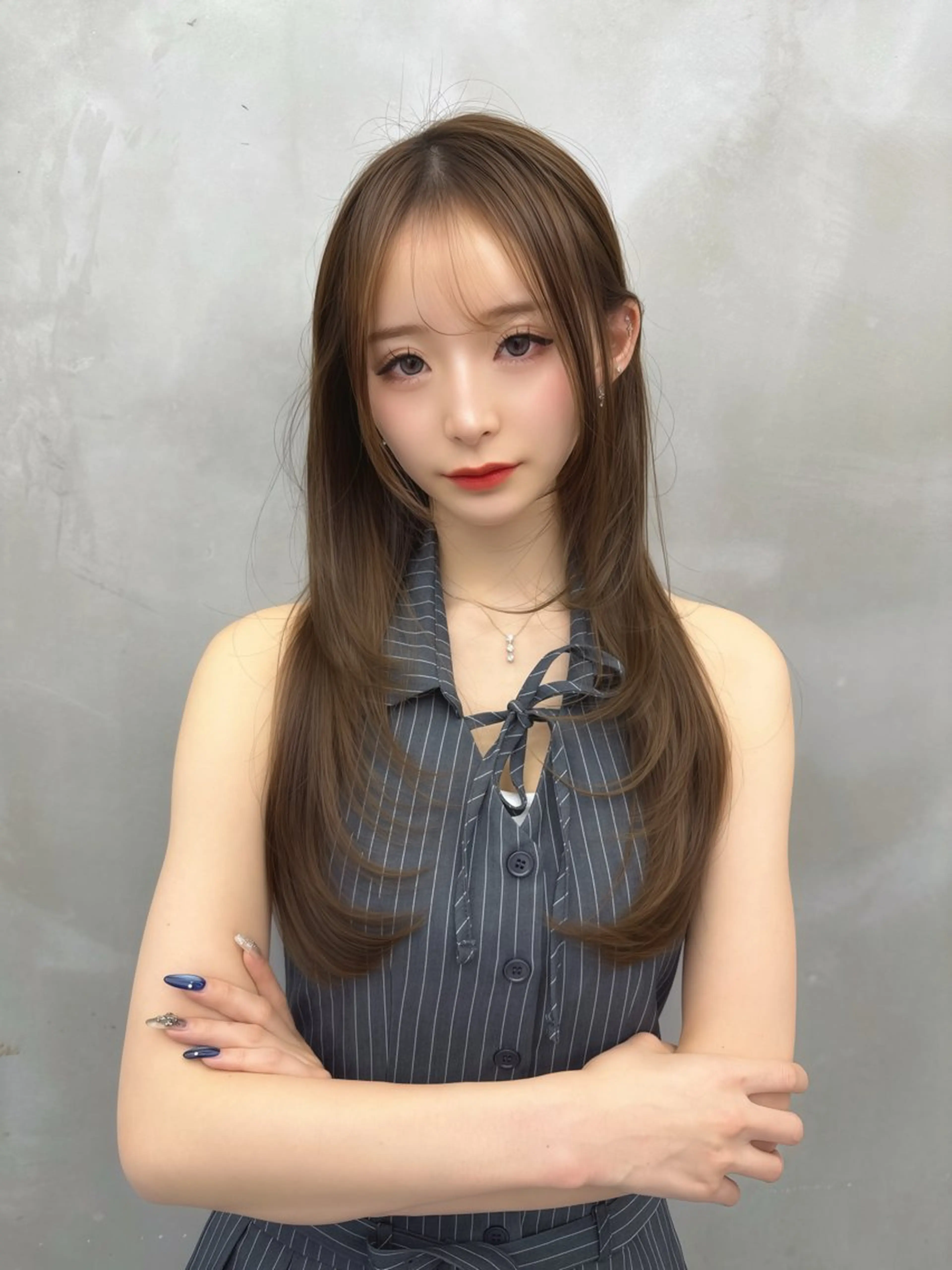 ロング カット ヘアカラー トリートメント MASHU韓国ヘア/ レイヤー/透明感カラのヘアスタイル