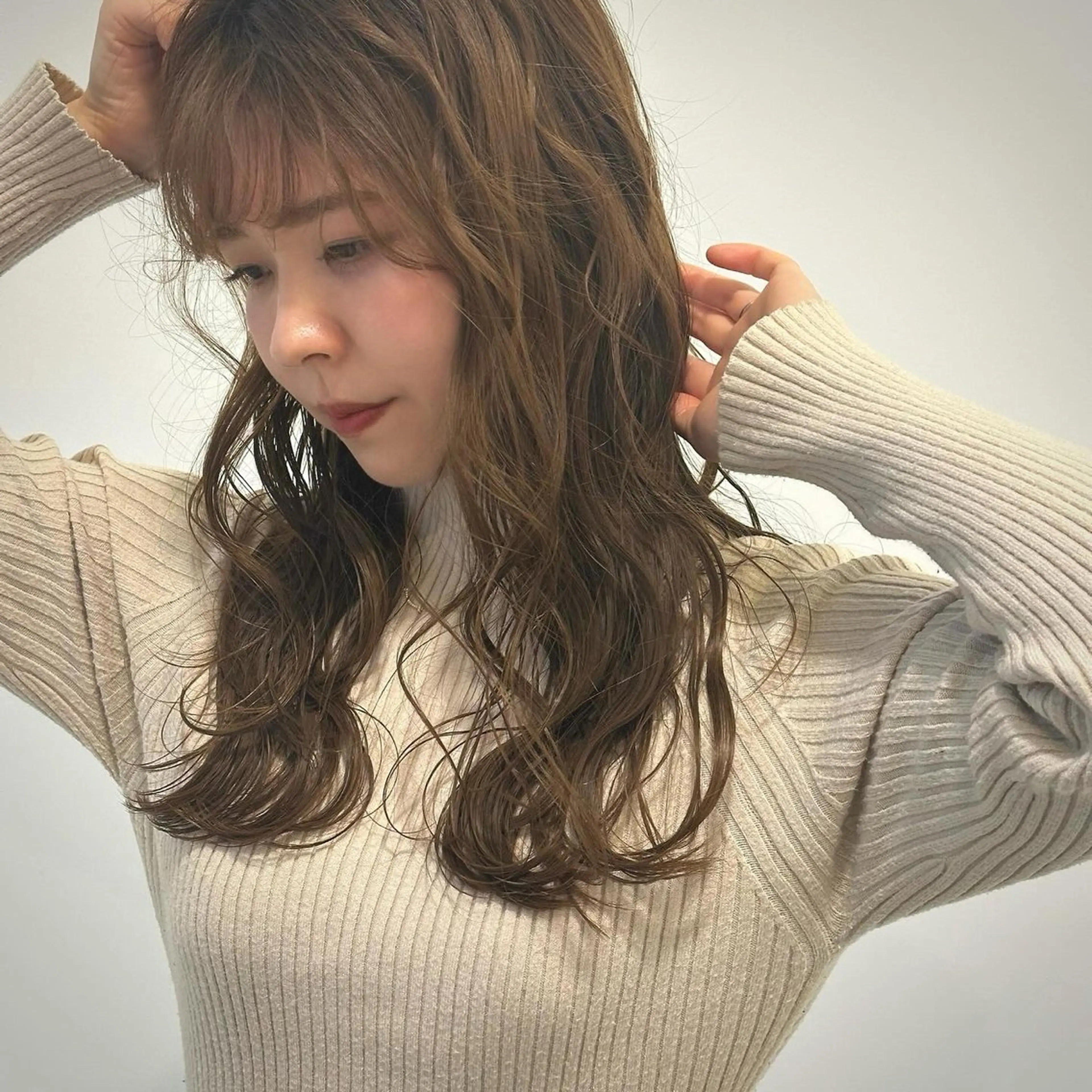 セミロング セミロングパーマ エスポワール所属・YUSHI HORIUCHIのヘアスタイル