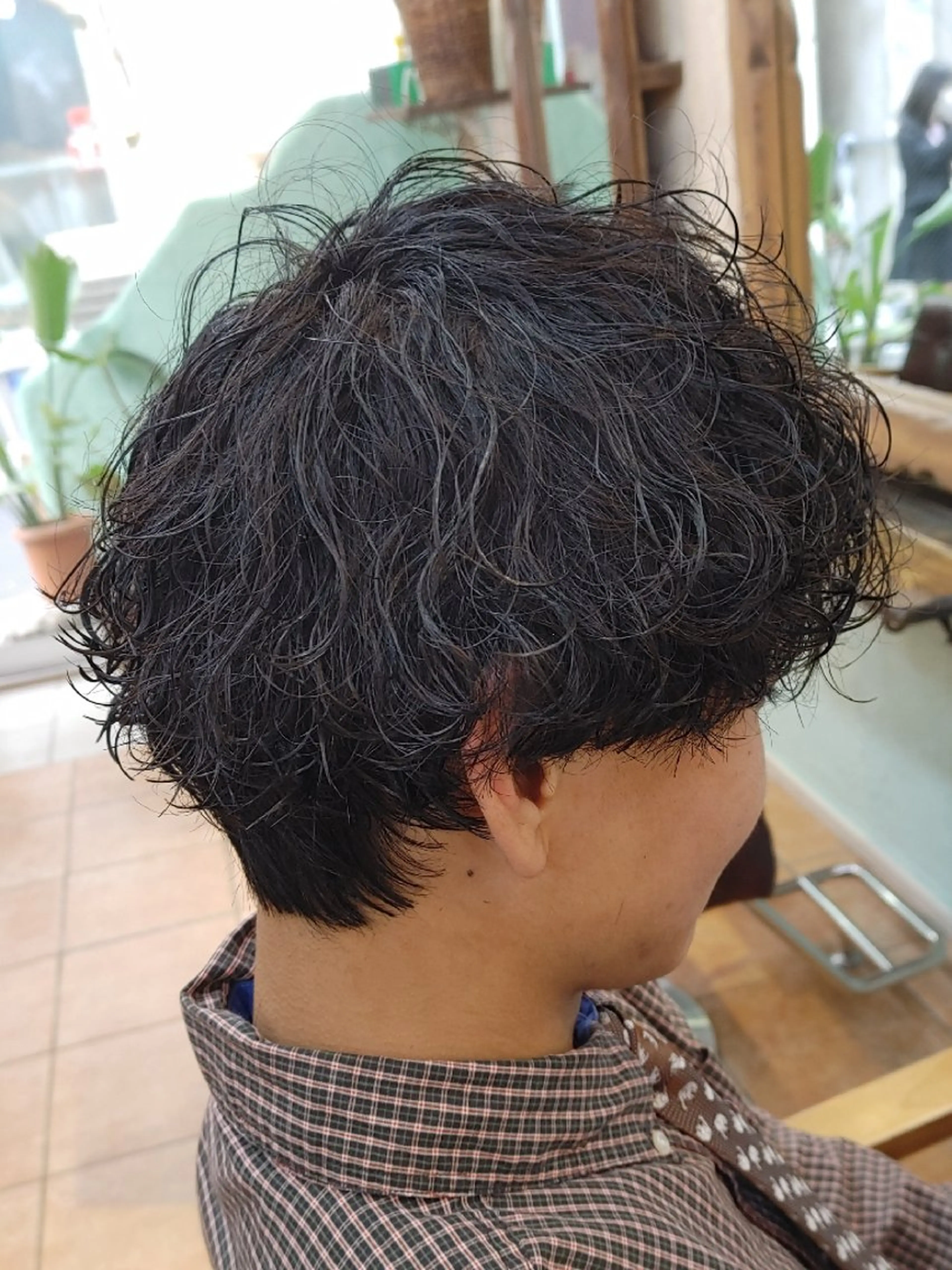 ショート パーマ メンズ カット パーマ ボブパーマ/メンズ カワカミサトミ🐨のヘアスタイル