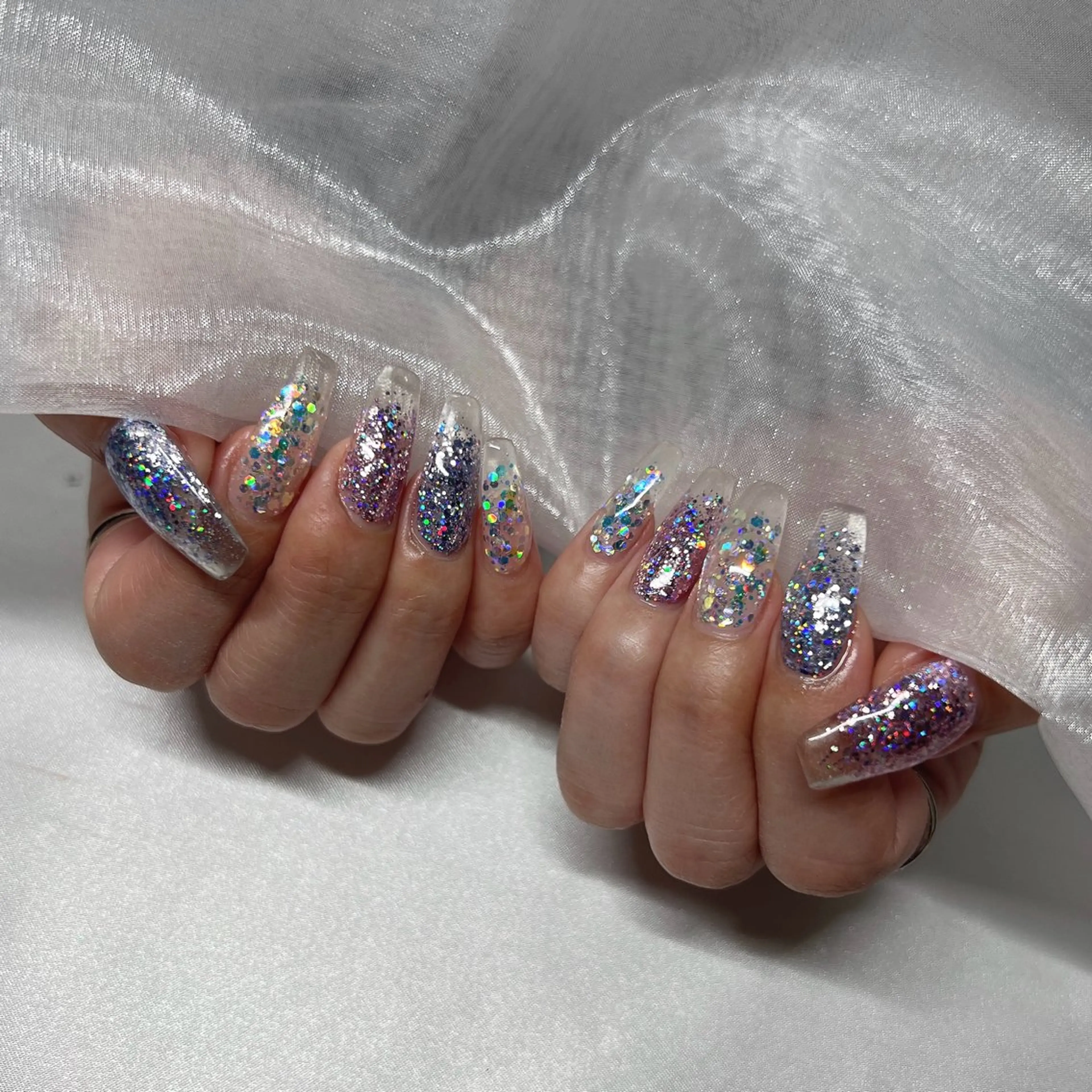 ネイル ジェルネイル 韓国ネイル ラメ(グリッター) マグネットネイル 持ち込み ハンドネイル -nail salon-Reward所属・nail salon Rewardのネイルデザイン