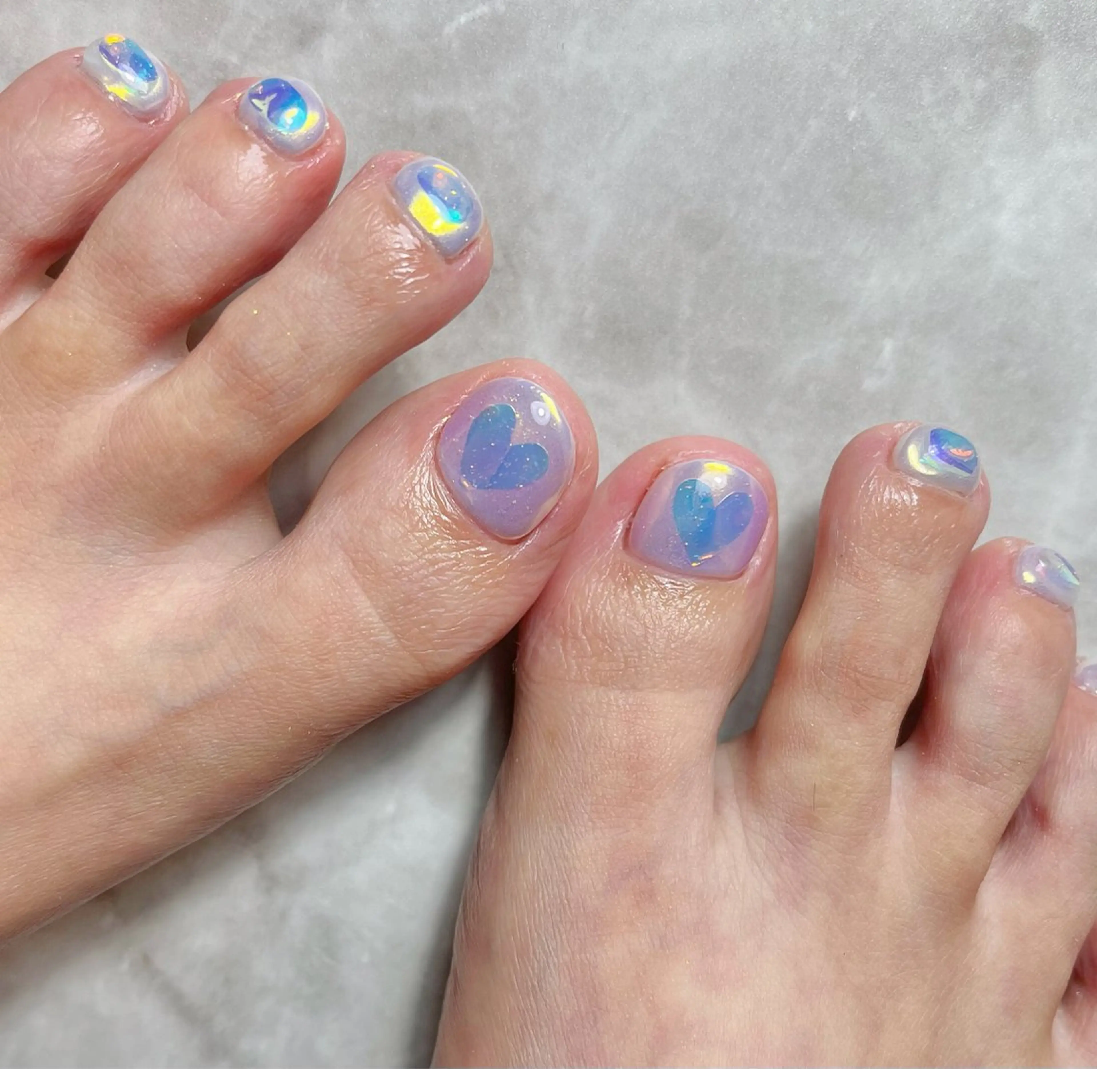 ネイル 氷ネイル・うるうるネイル フットネイル nails' it...のネイルデザイン
