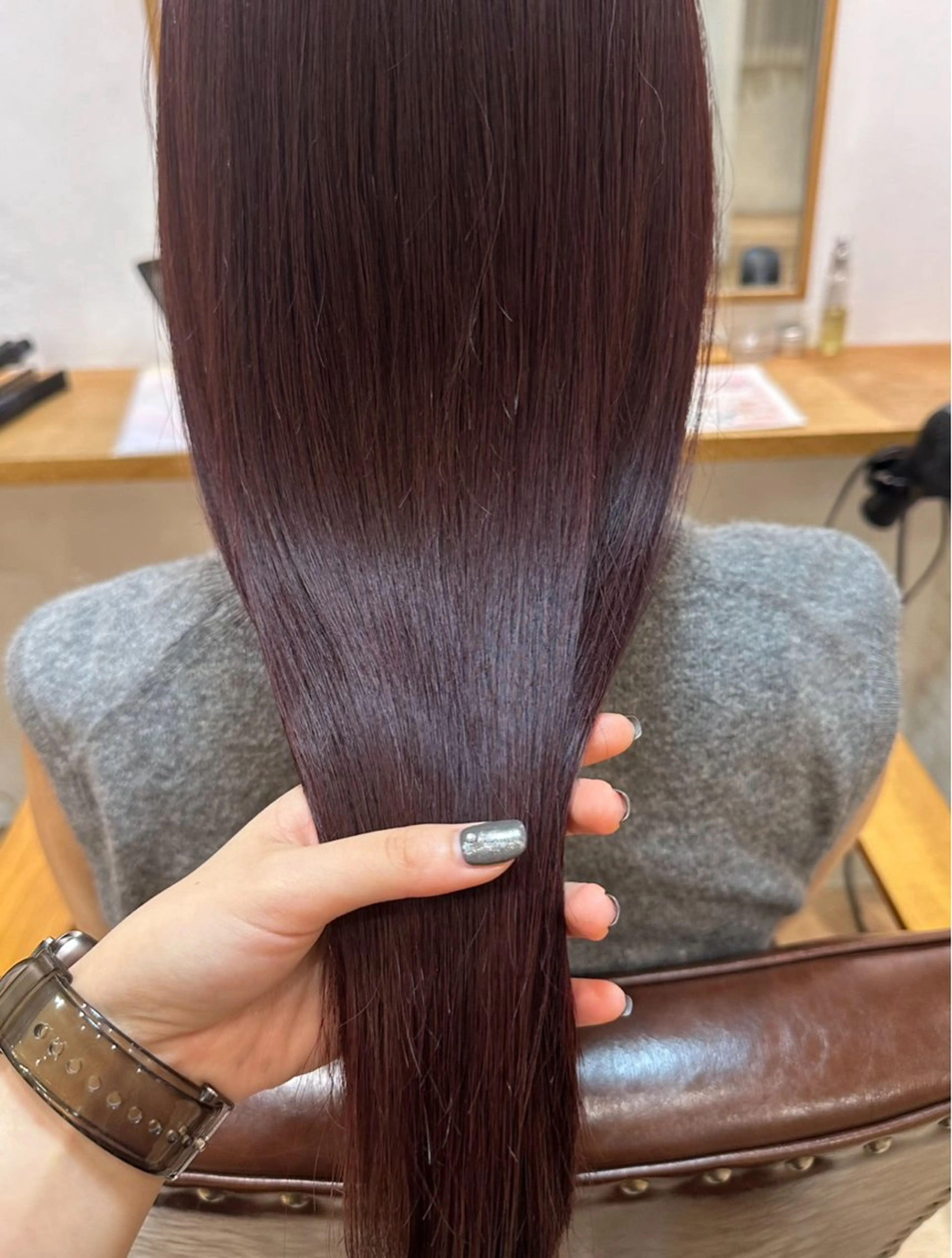 セミロング カラー カット ヘアカラー トリートメント REINA☁️透明感 カラー/ぷつっと♡のヘアスタイル