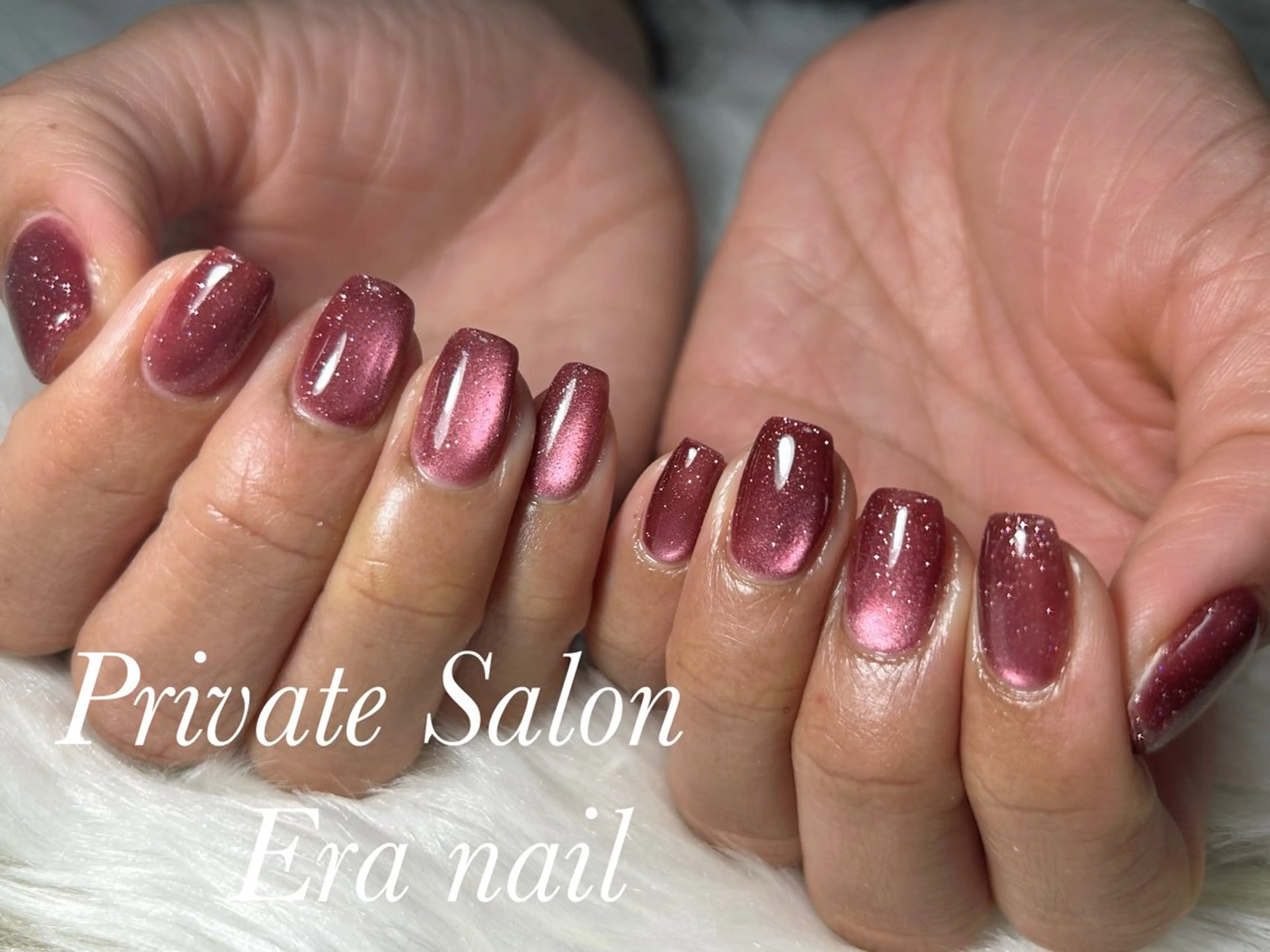 ネイル マグネットネイル マグネットワンカラー ワンカラーネイル ハンドネイル Era nailのネイルデザイン