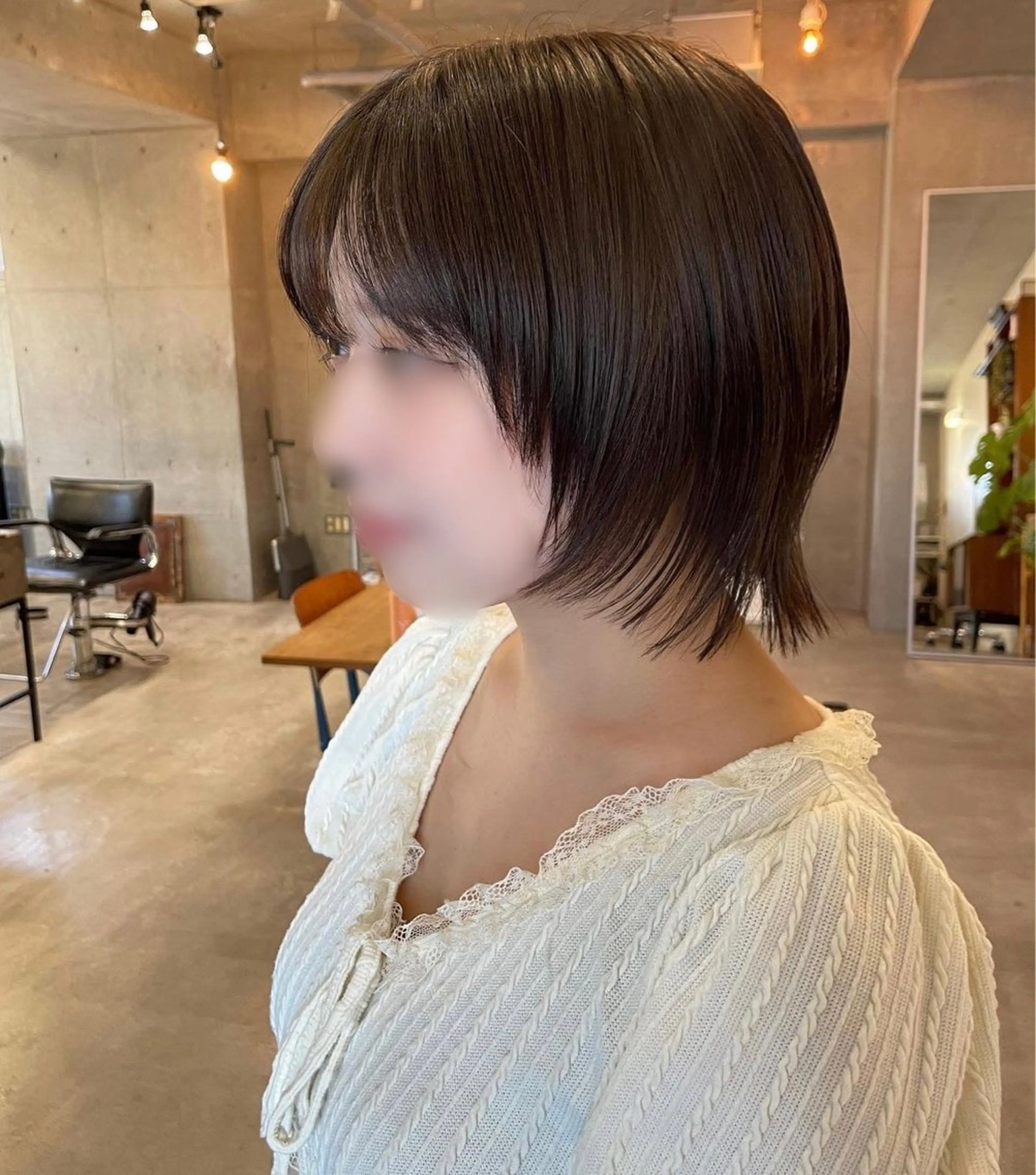ショート ボブ レイヤーカット レイヤーハッシュカッ トカラー専門美容師のヘアスタイル
