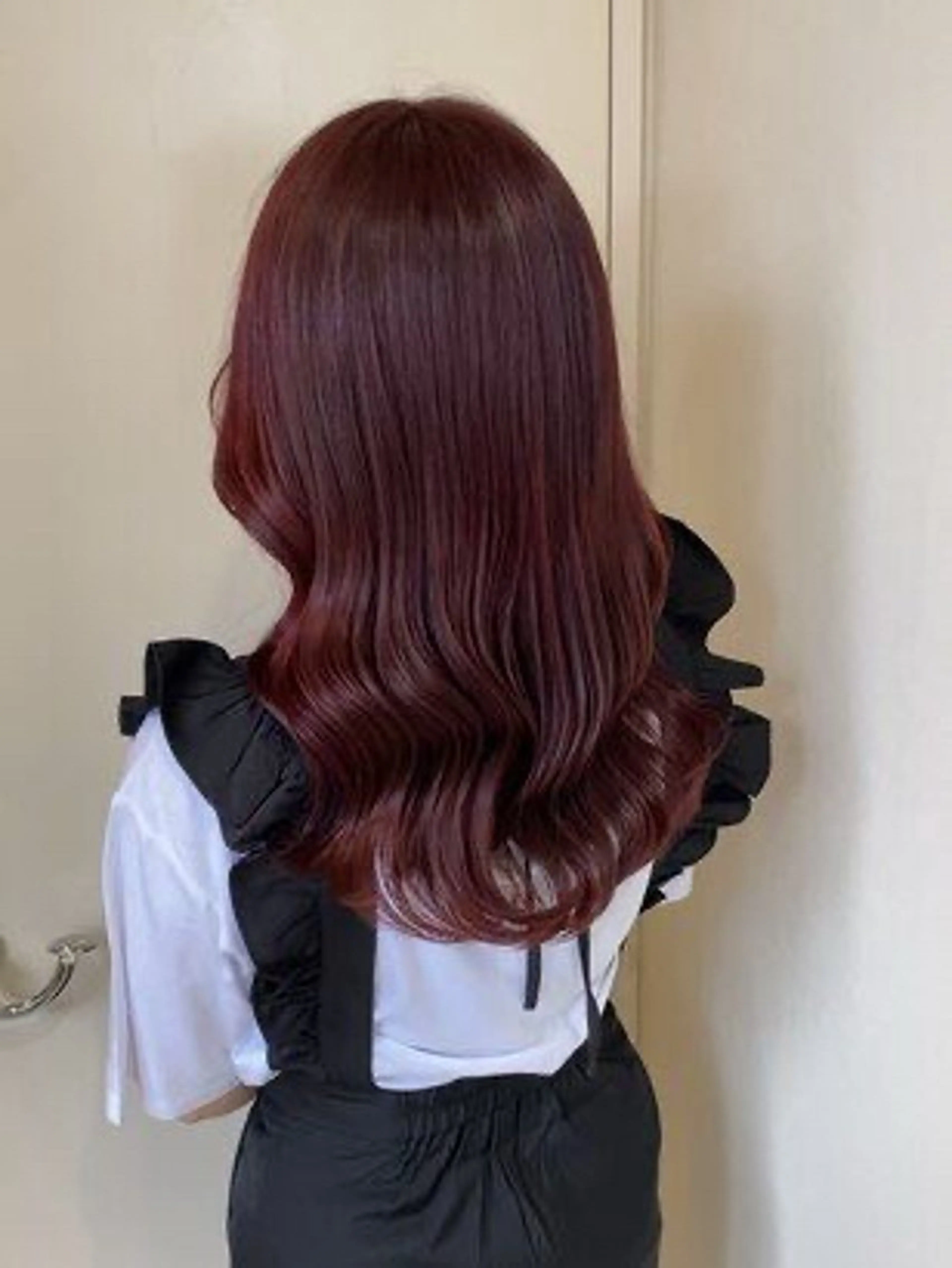 ロング カラー ブリーチ ブラウンカラー ラベンダーカラー ブリーチなしカラー オレンジ nao/福岡美容室 パーマ/ボブパーマのヘアスタイル