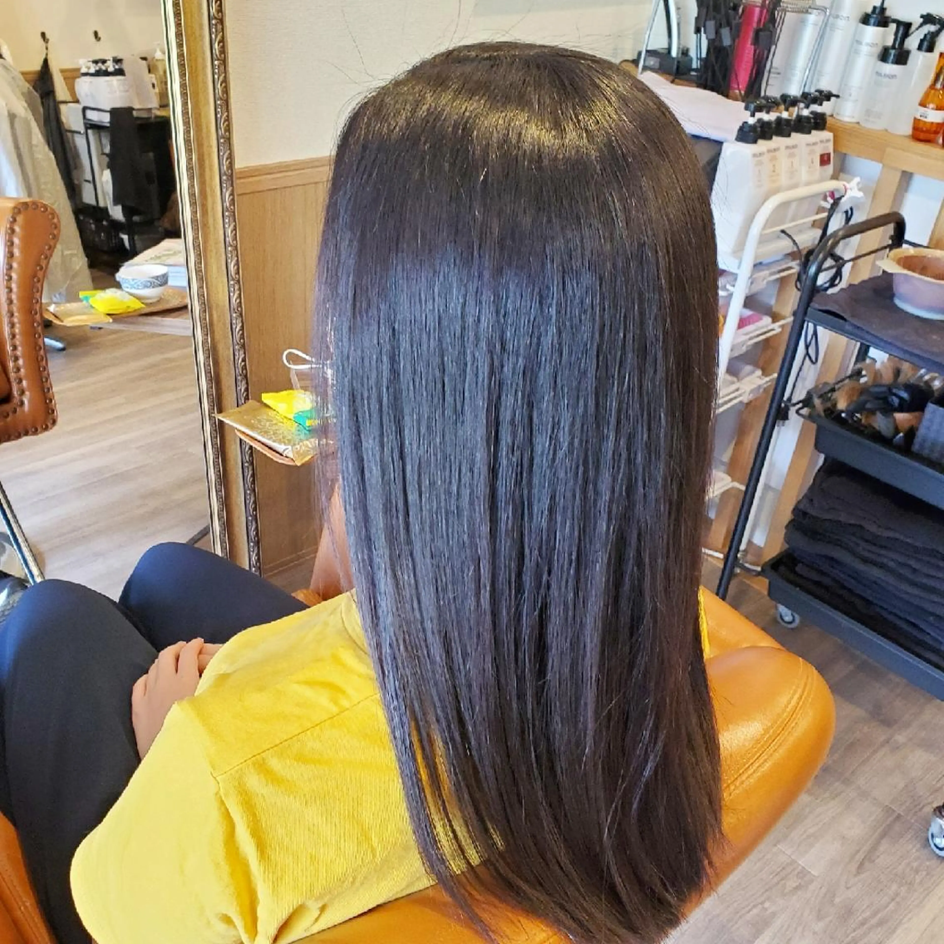 ロング パーマ 外国人風カラー 縮毛矯正 トリートメント カット 縮毛矯正 spa hair  ark 富井直美のヘアスタイル