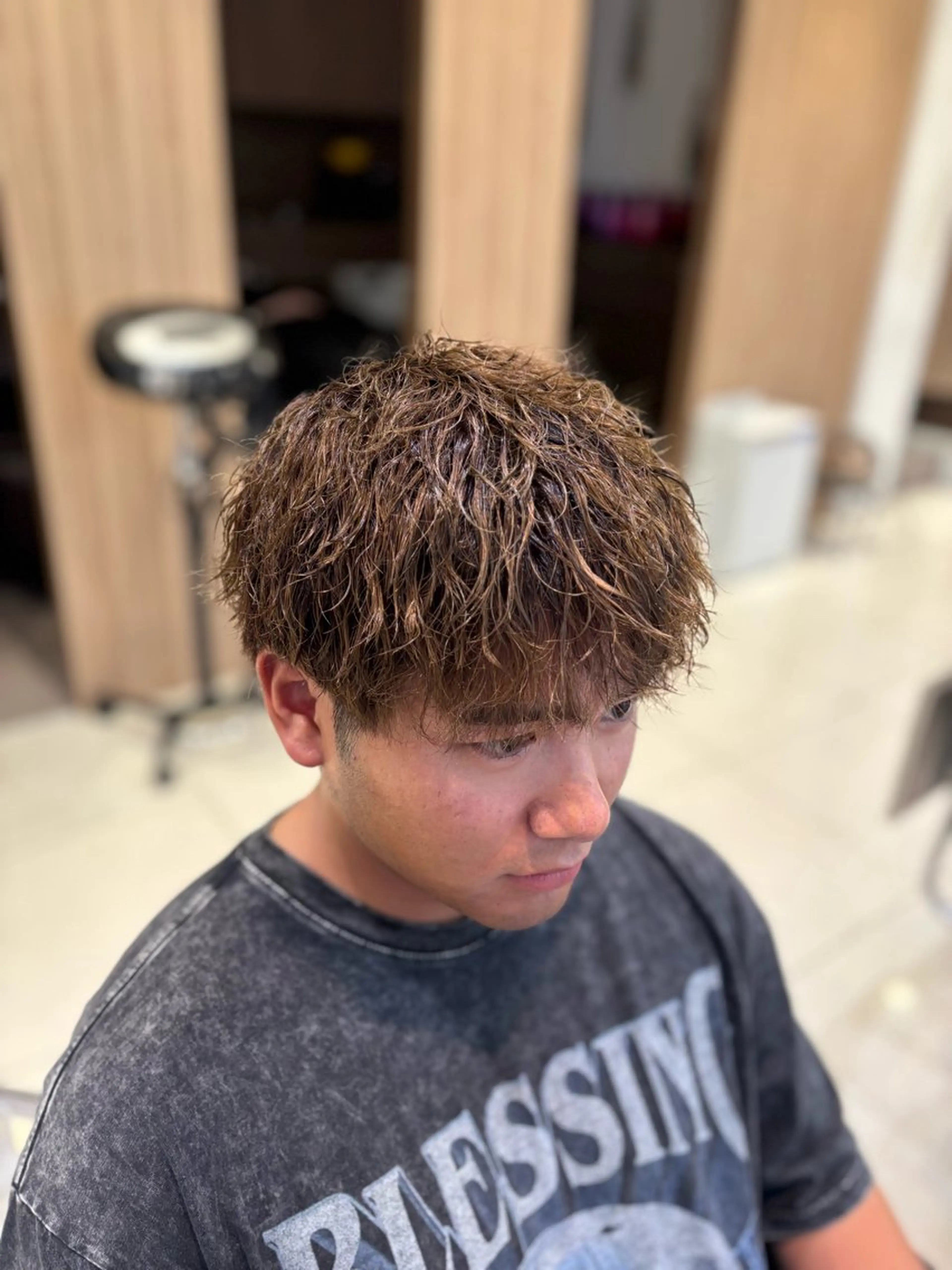 パーマ メンズ メンズパーマ カット ヘアカラー パーマ 波巻きスパイラル・ カルマ/aoiのヘアスタイル