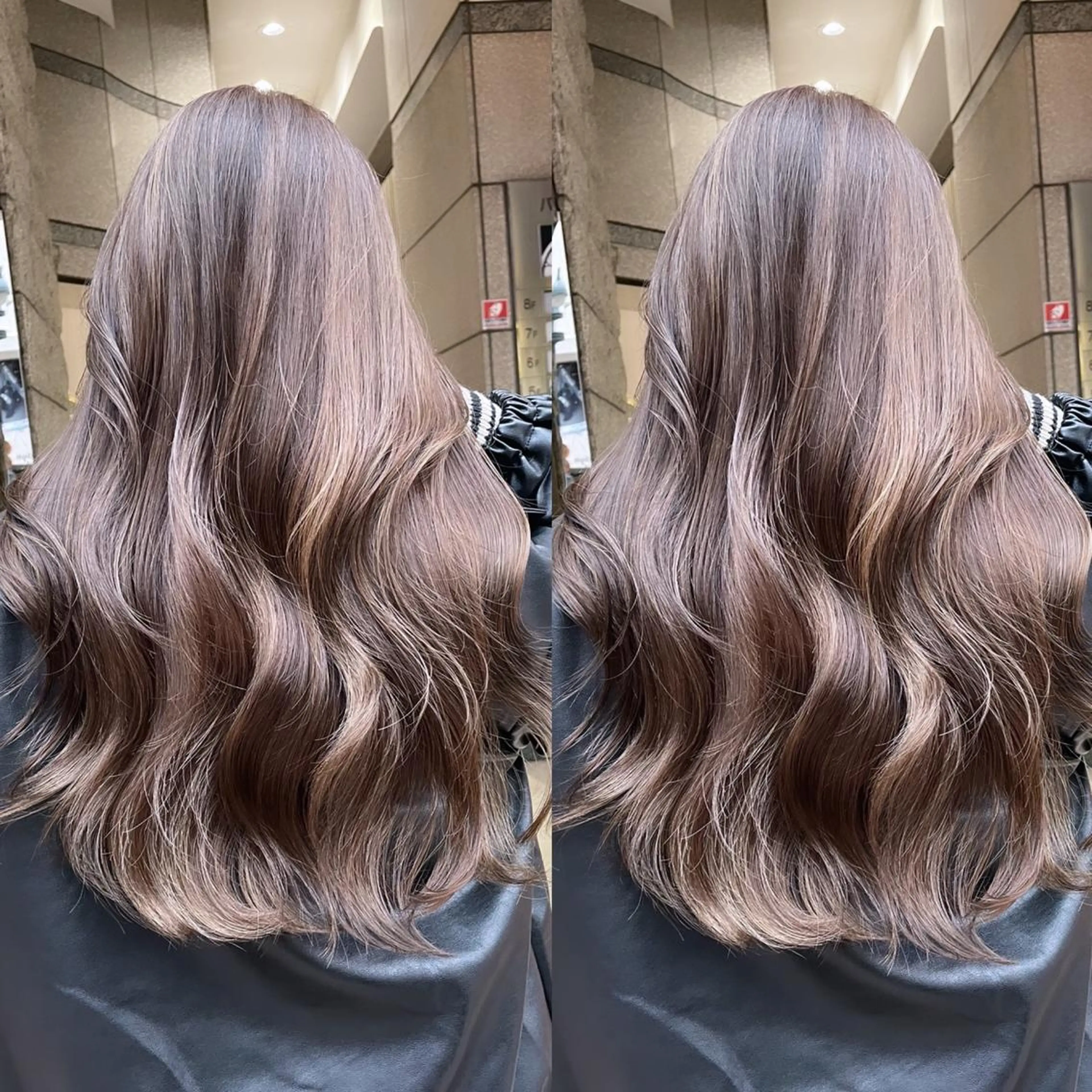 セミロング カラー ヘアアレンジ 色気グレージュ 🤍kosuke🤍のヘアスタイル