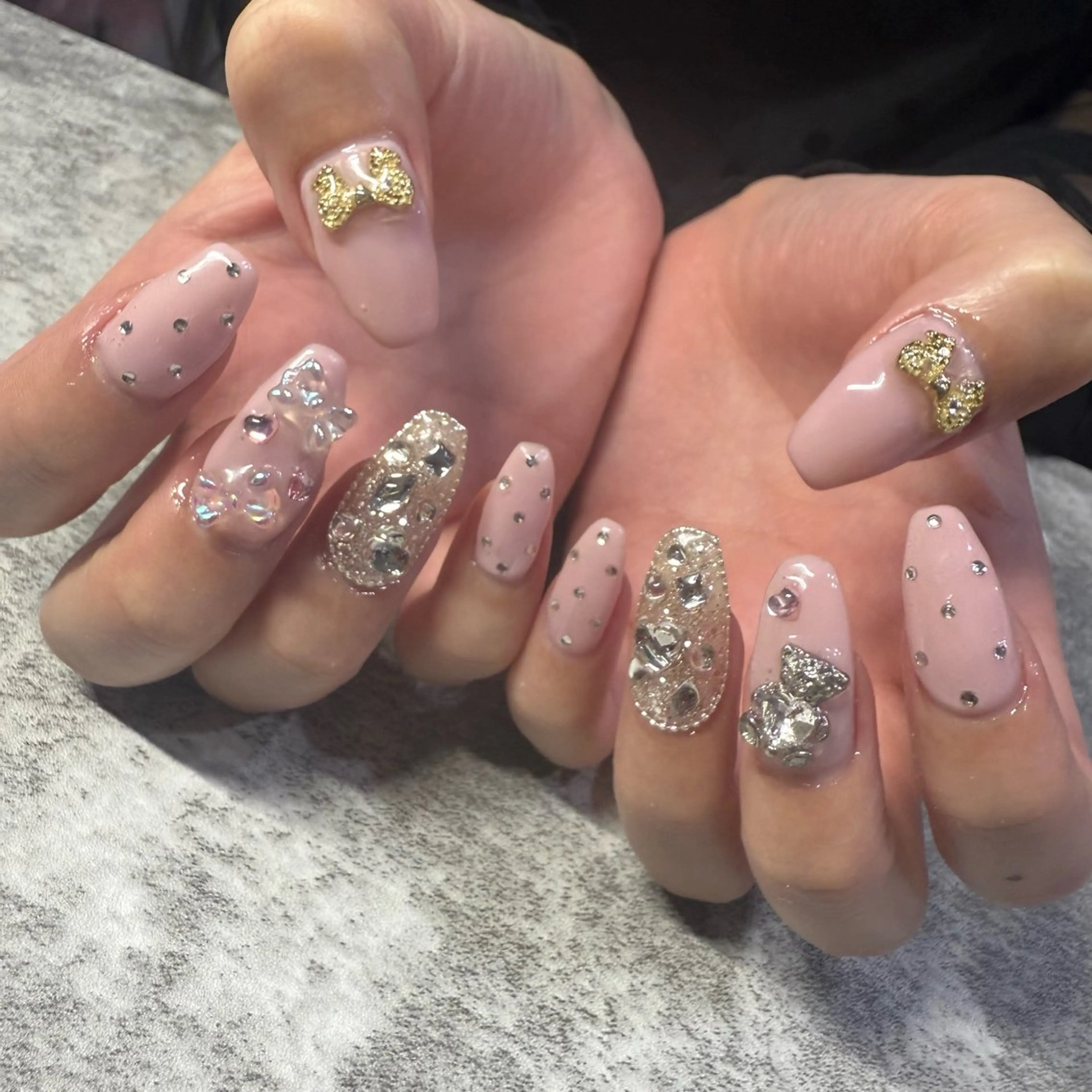ネイル 持ち込み ピンク ハンドネイル ★Rinail... .のネイルデザイン