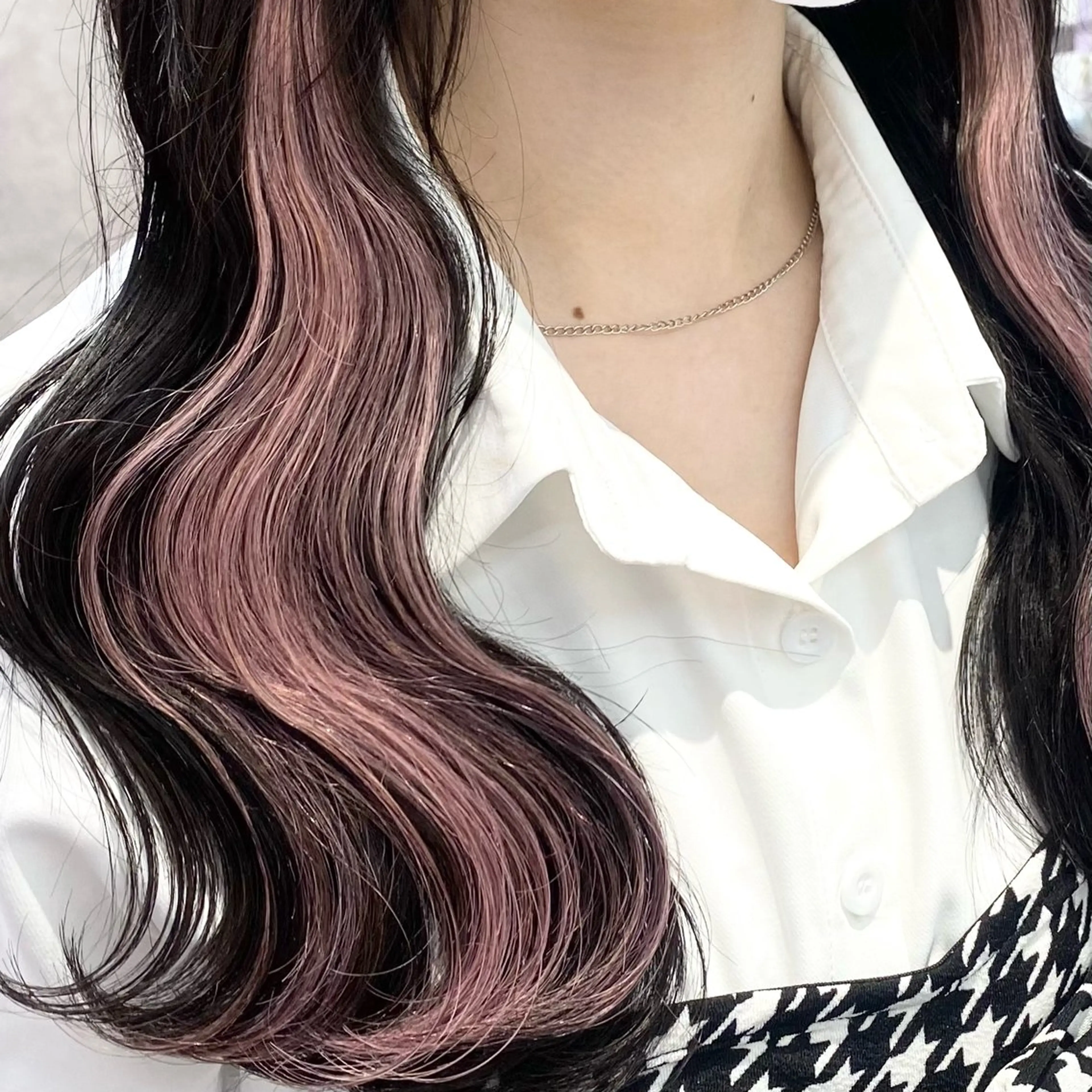 セミロング カラー ピンクカラー エクステ Cielro所属・エクステ ♡ 篠田 梓のヘアスタイル