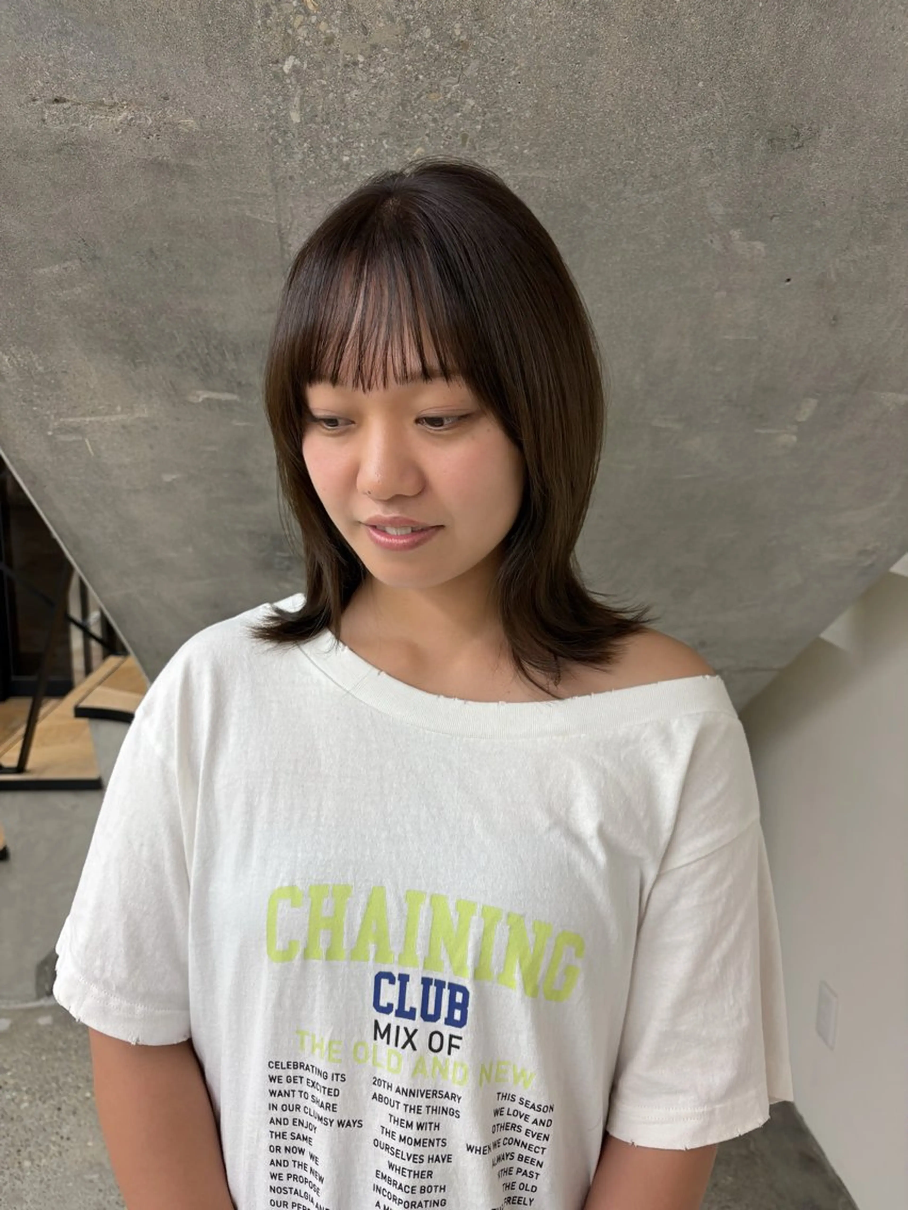 ミディアム レイヤーカット カット mm所属・レイヤーボブ Asukaのヘアスタイル