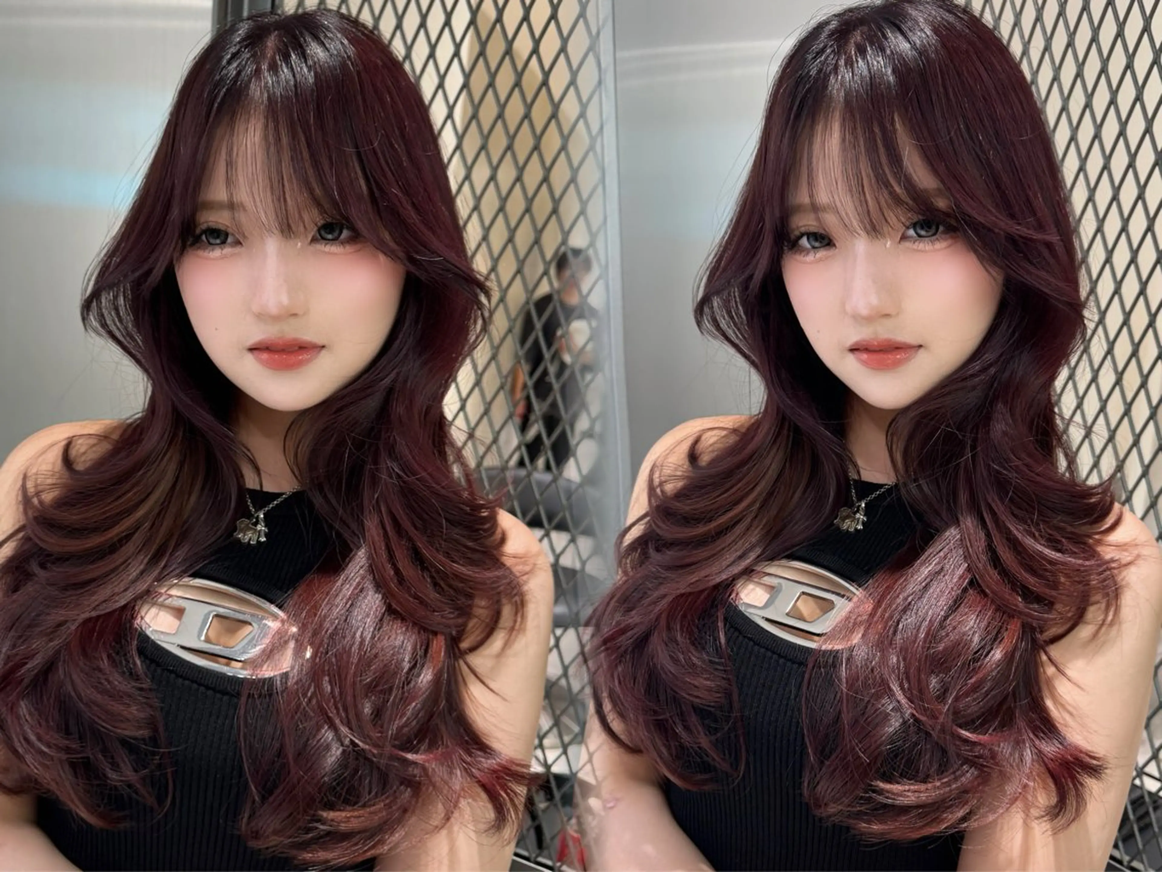 ロング カラー カット ヘアカラー トリートメント レイヤー/縮毛矯正⭐ 特化美容師のヘアスタイル