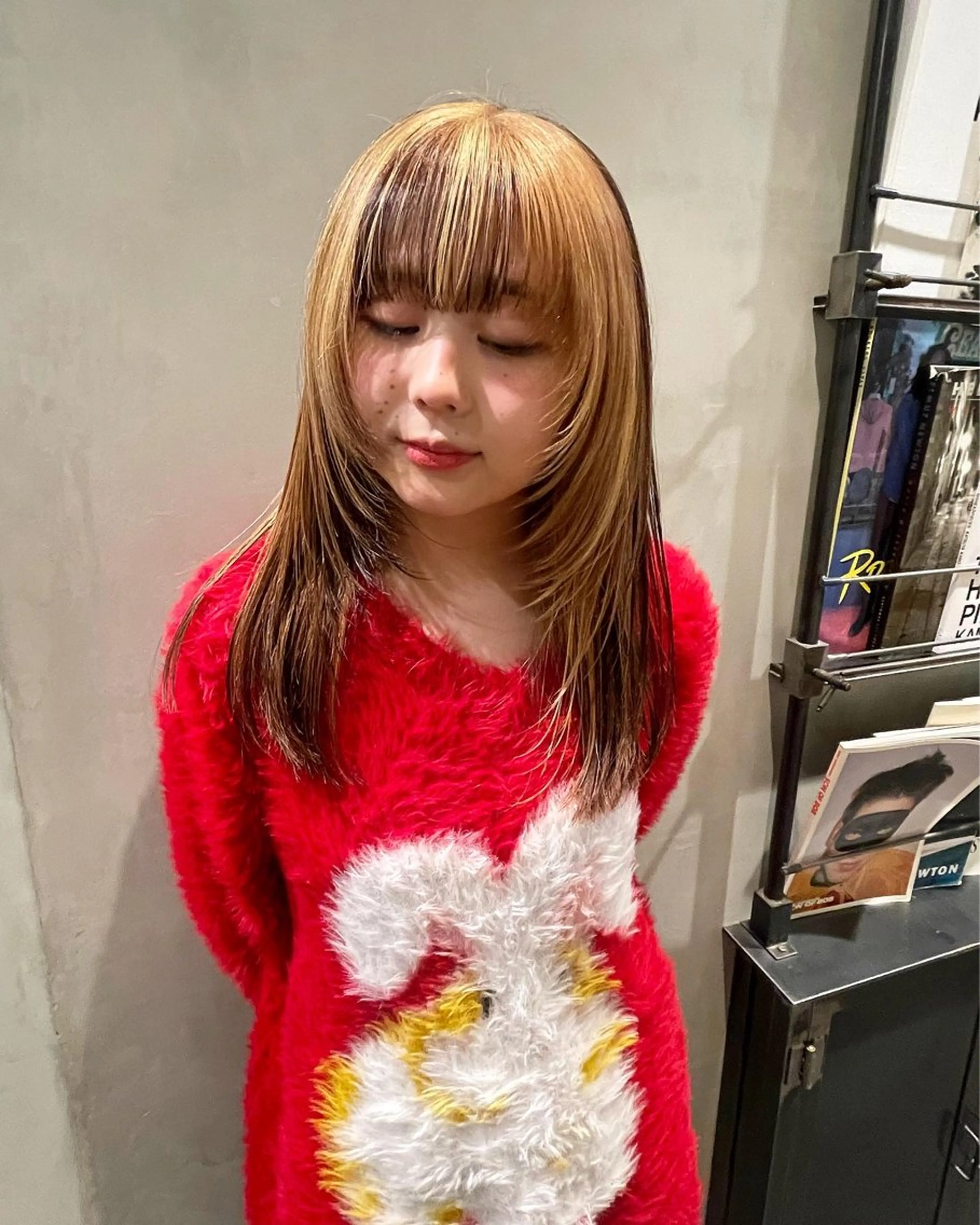 セミロング カラー カット トリートメント 優 作のヘアスタイル