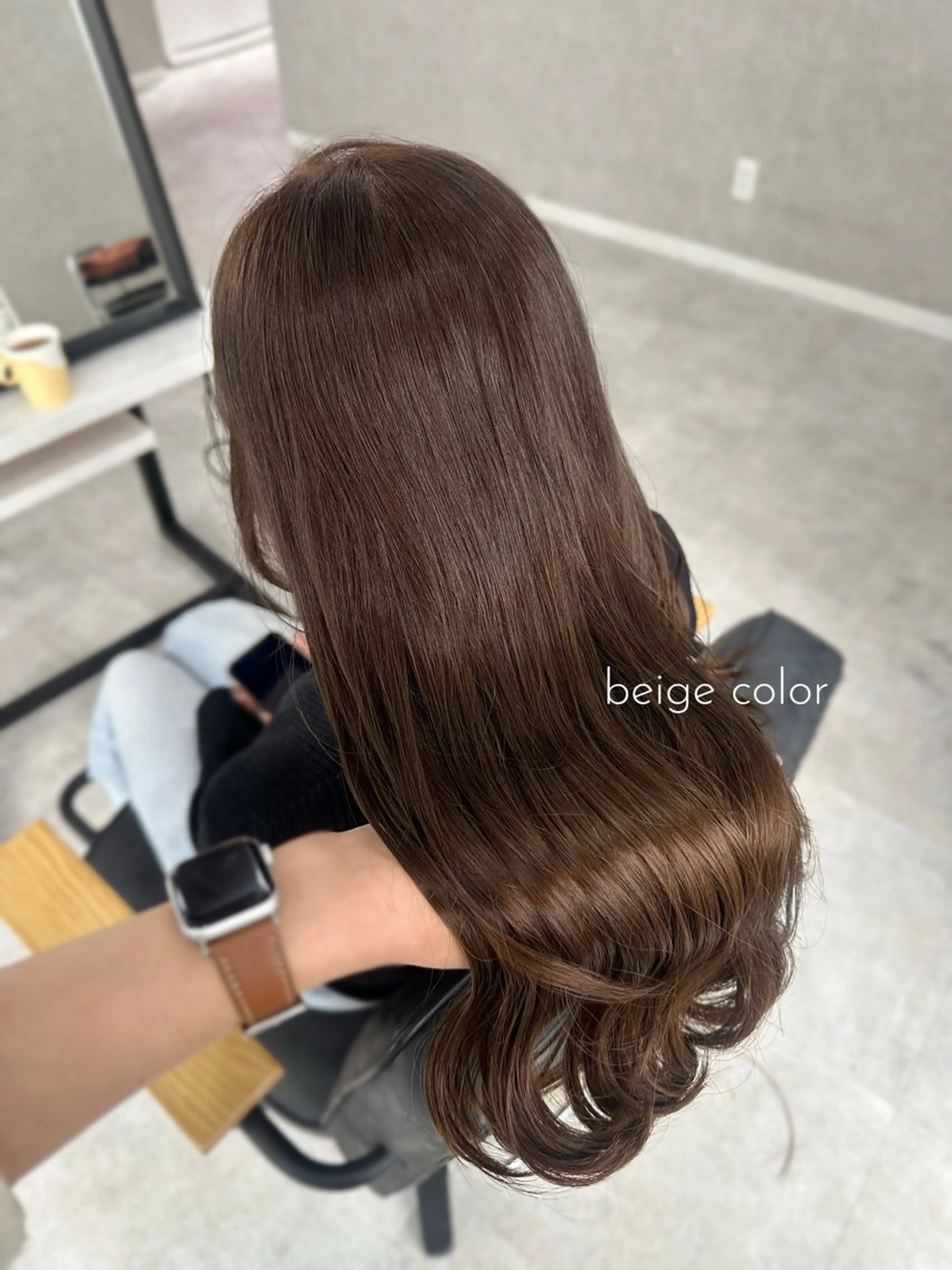 ロング カラー カット ヘアカラー トリートメント Rinka/梅田/ 透け感カラー🤎のヘアスタイル