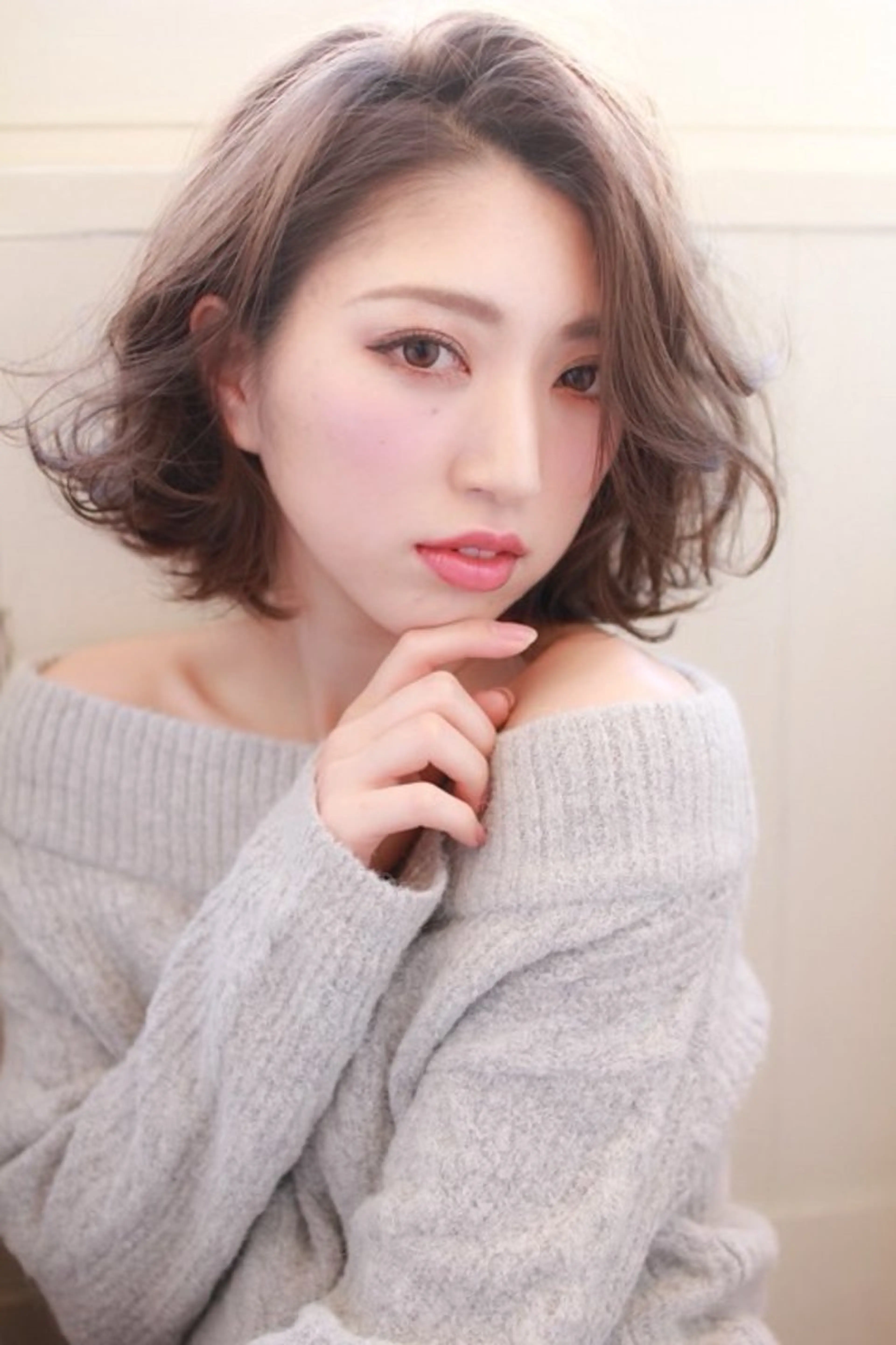 ミディアム ボブ/艶髪 soleilrukaのヘアスタイル