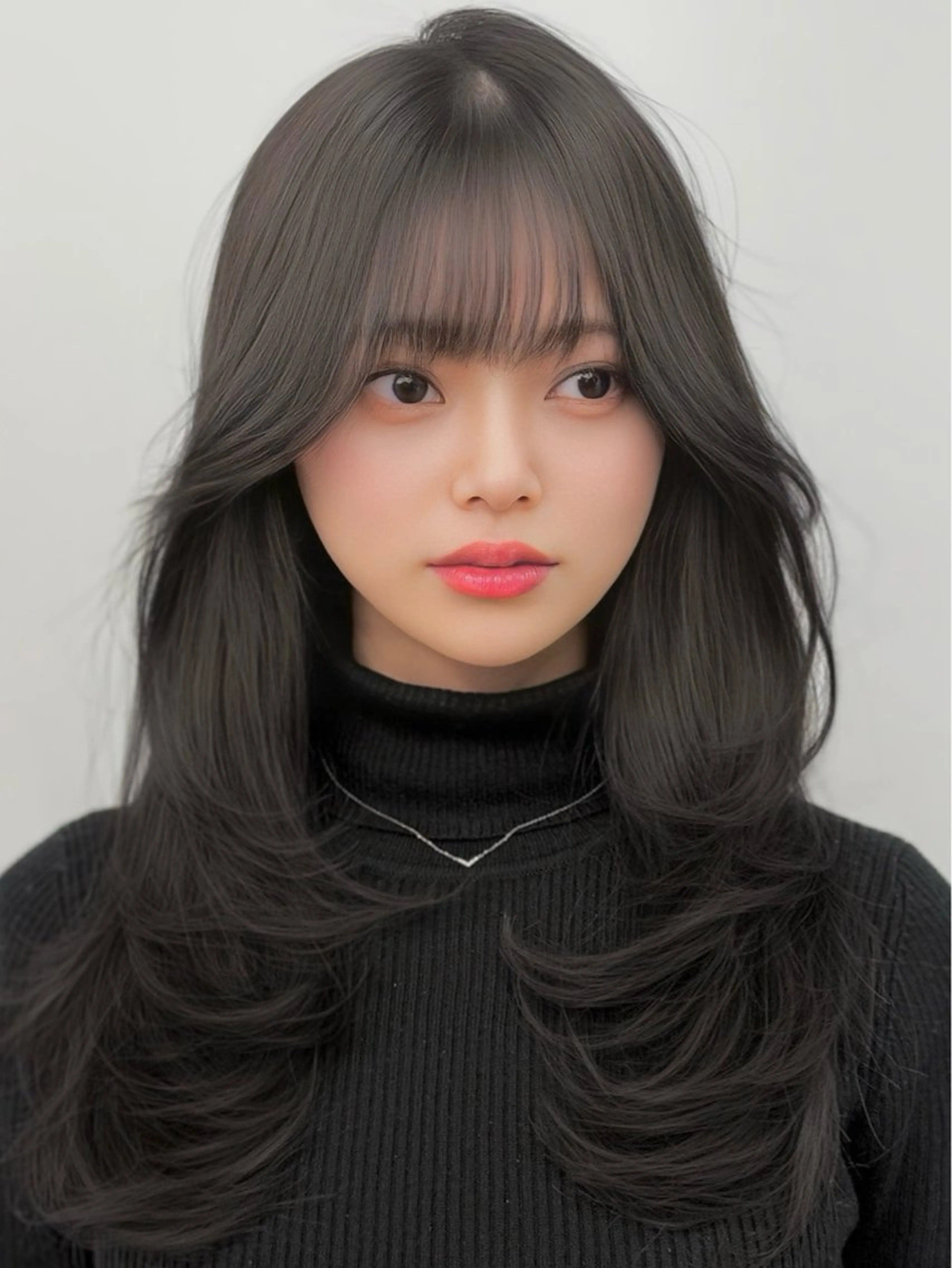 ロング トリートメント カット ヘアカラー トリートメント 韓国ヘア/髪質改善 レイヤーカットSHOのヘアスタイル