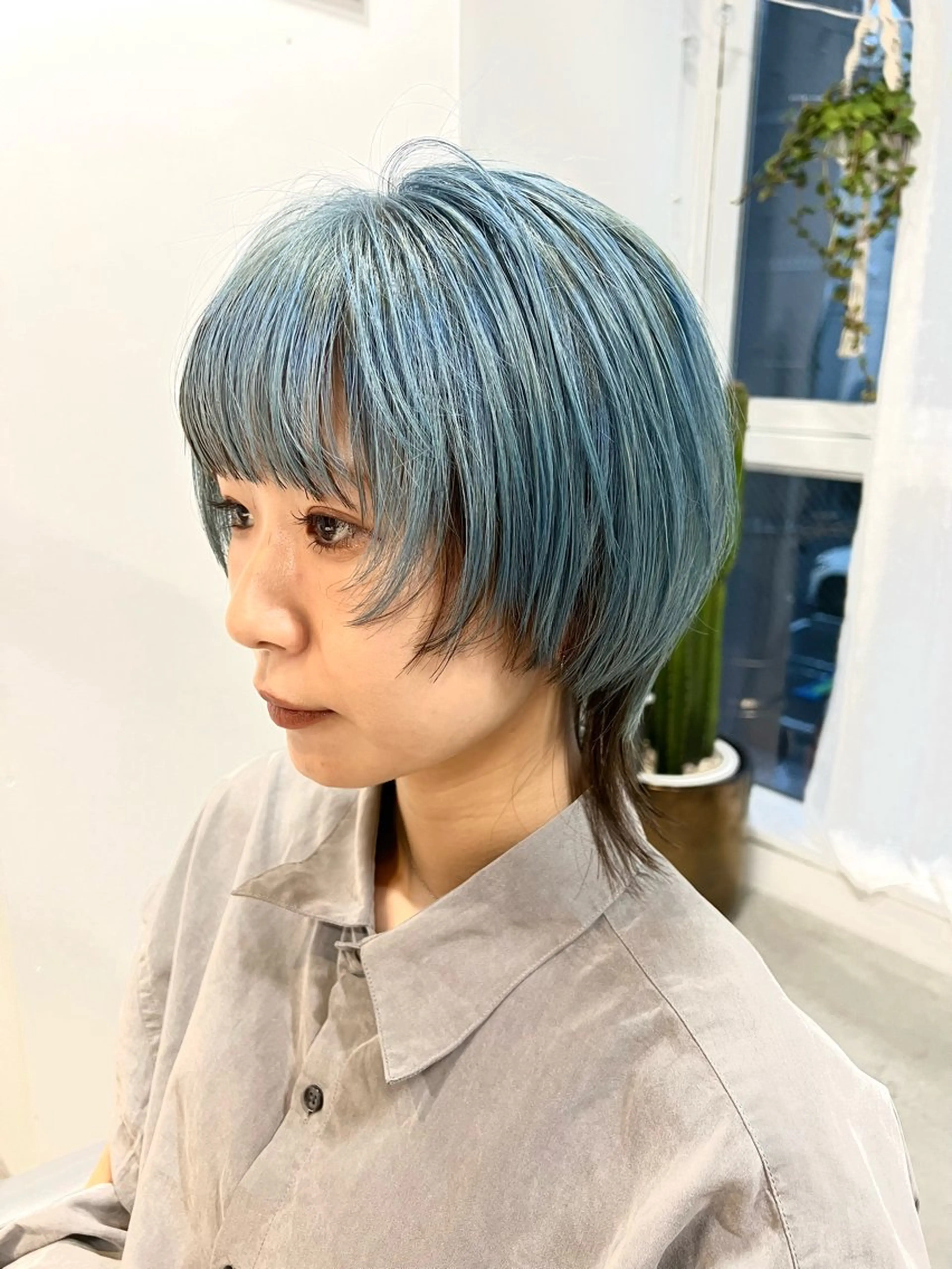 ミディアム カラー ヘアカラー かとう りなのヘアスタイル