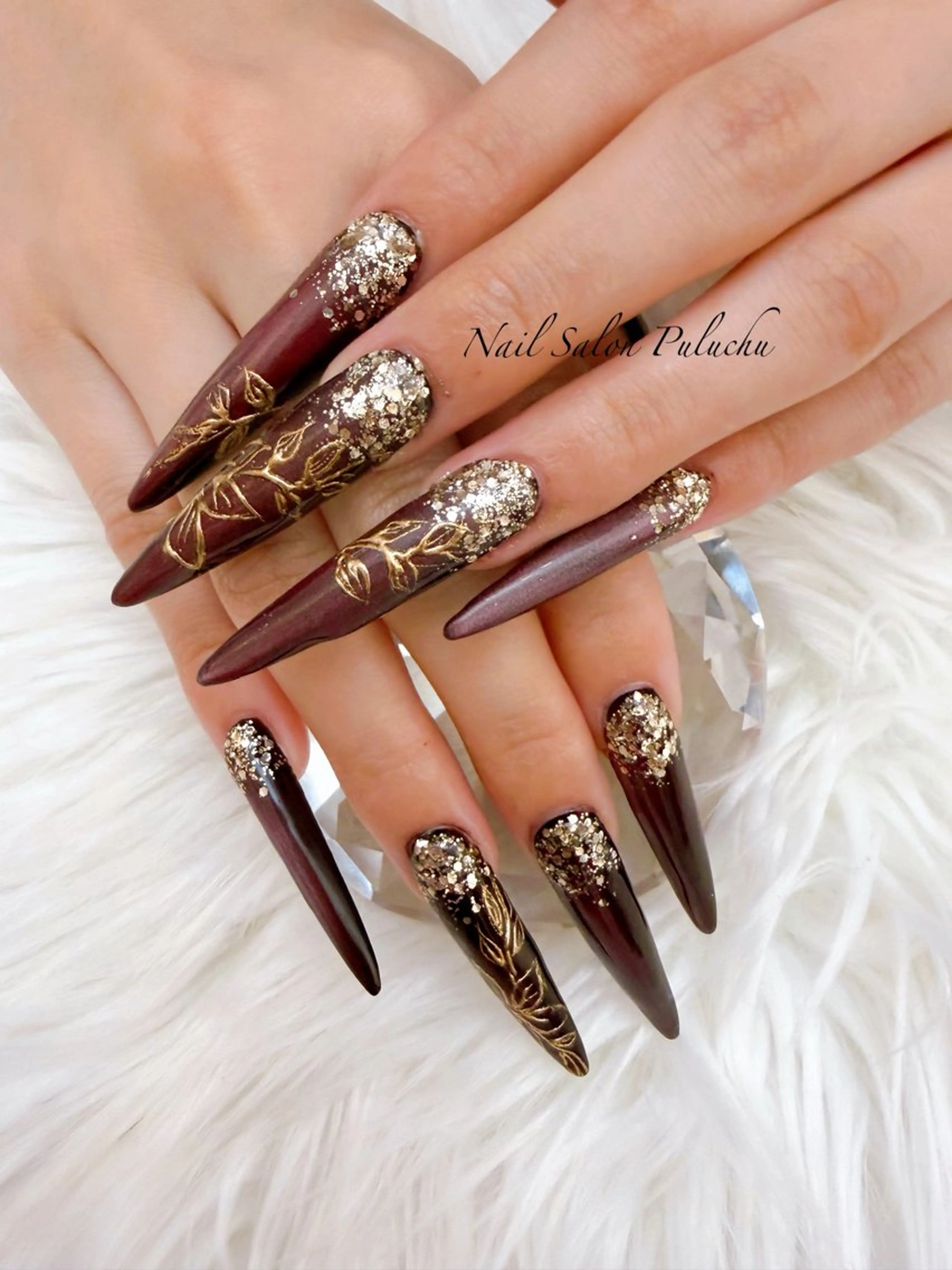 ネイル 成人式 ハンドネイル ♡ puluchu ♡のネイルデザイン