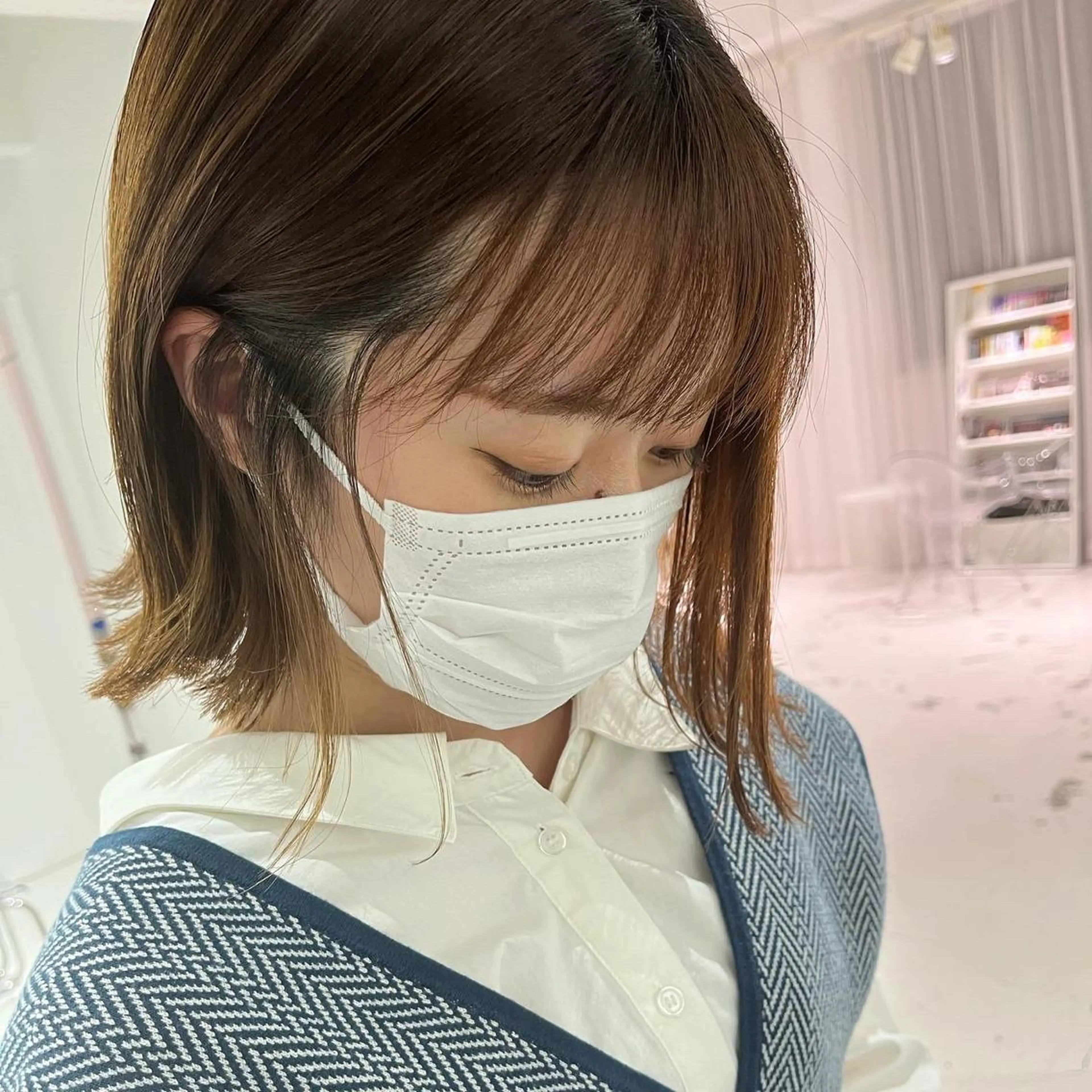 ミディアム ボブ 外ハネヘア カット VANCY所属・uchida daikiのヘアスタイル