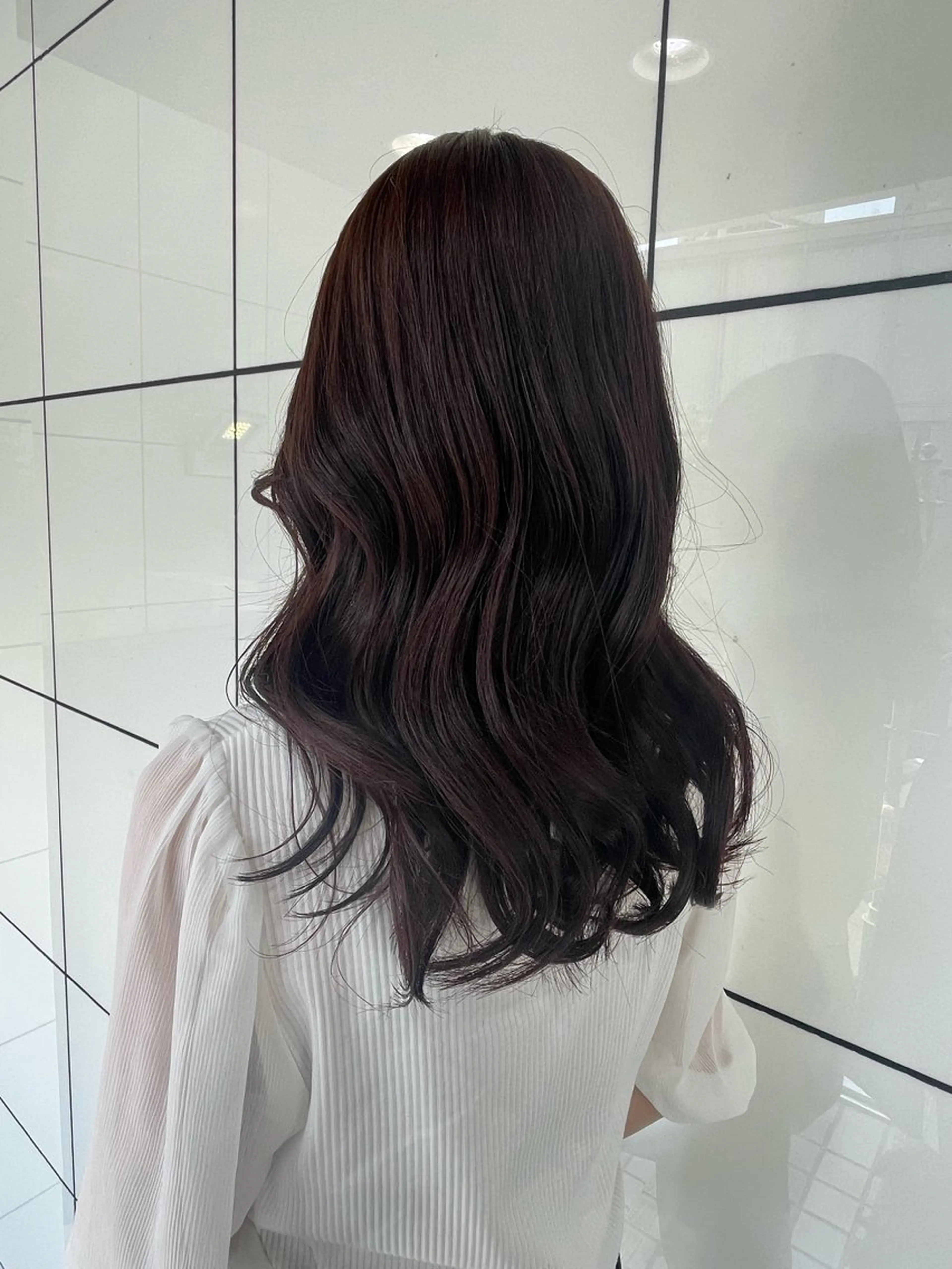 セミロング ヘアカラー ‪るか/‪透明感 カラー/アレンジのヘアスタイル