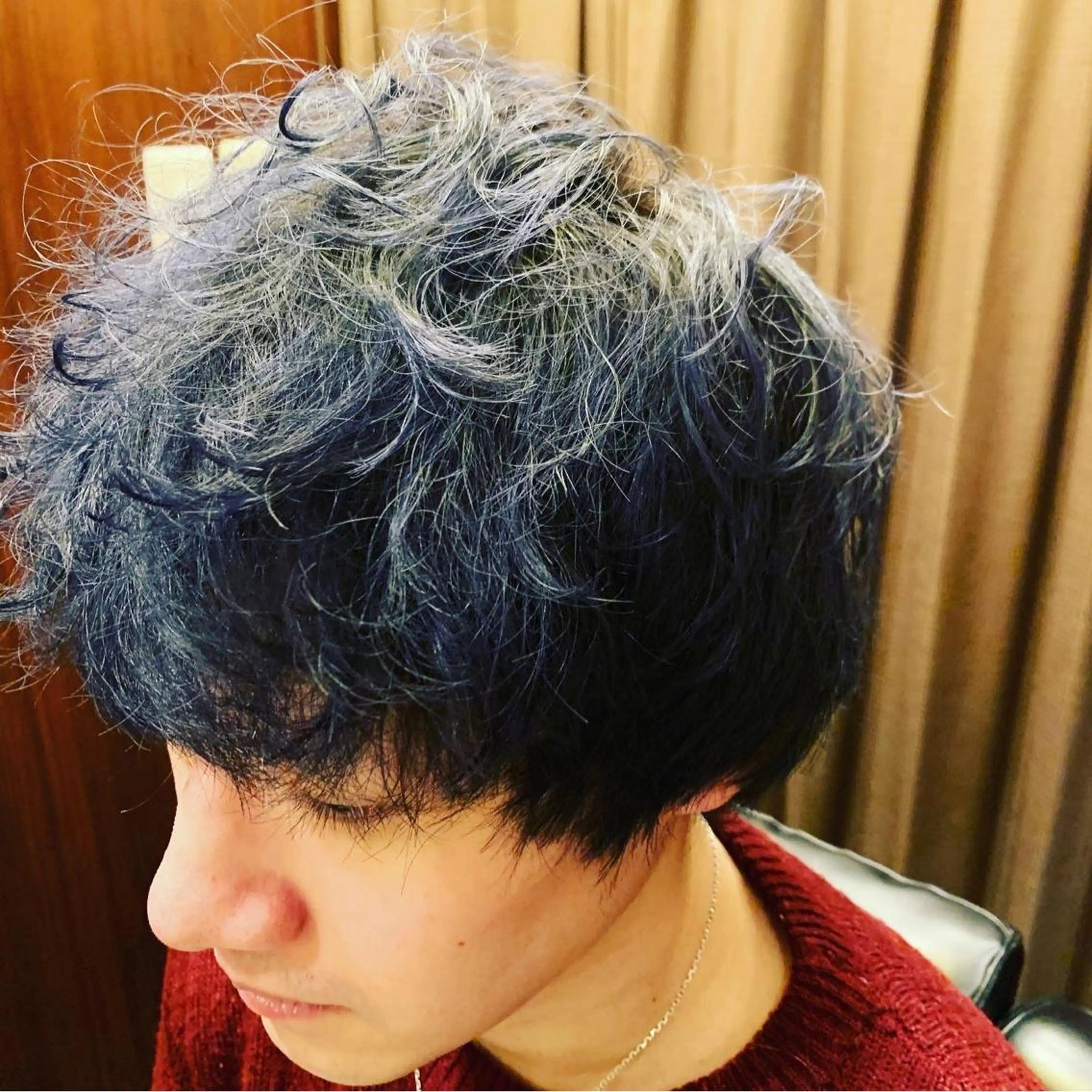 ミディアム カラー メンズ ヒロ銀座 バーバーショップ神楽坂所属・ひらお あおとのヘアスタイル