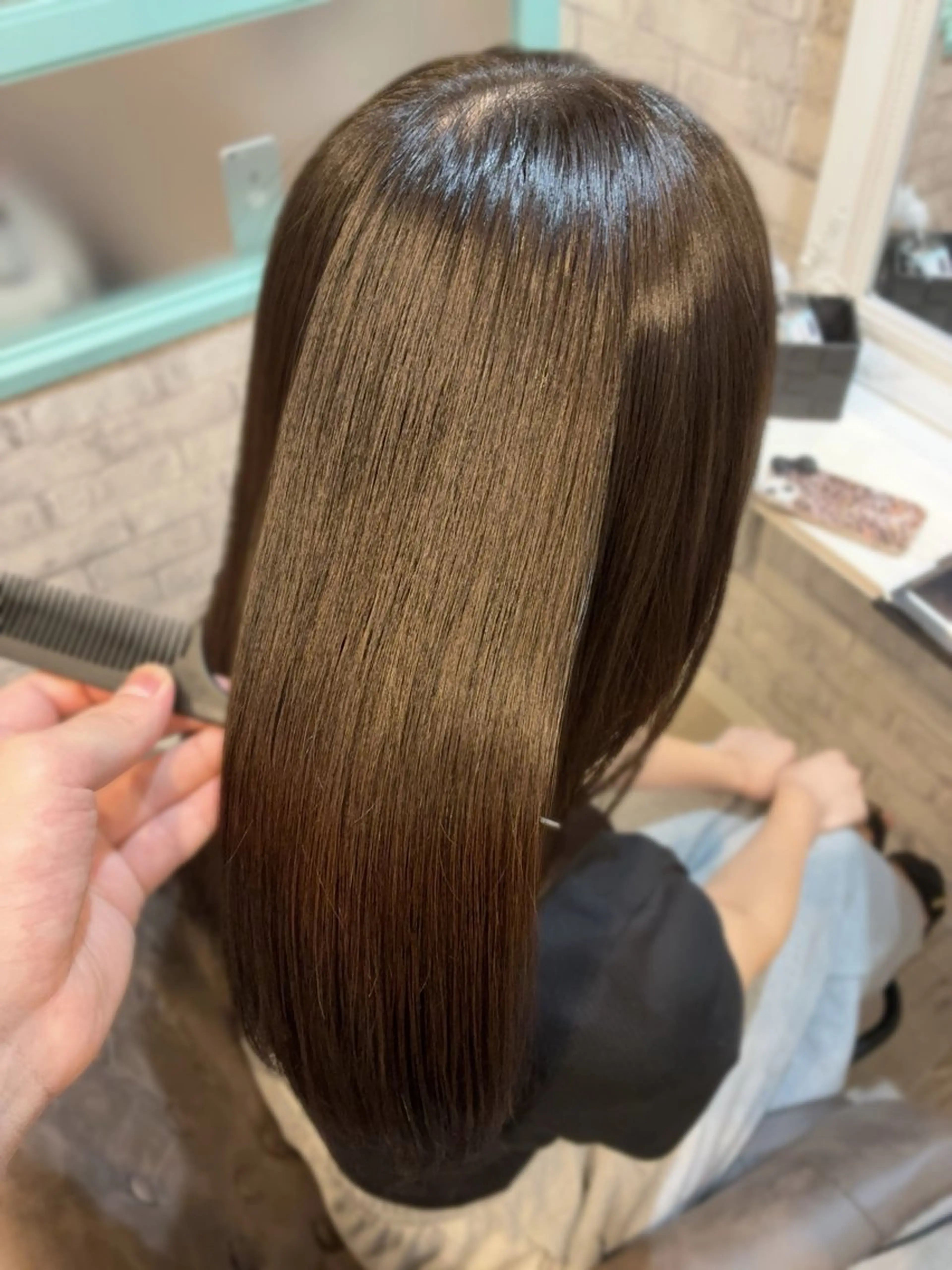 ロング カット 縮毛矯正 トリートメント 柏木 輝仁のヘアスタイル