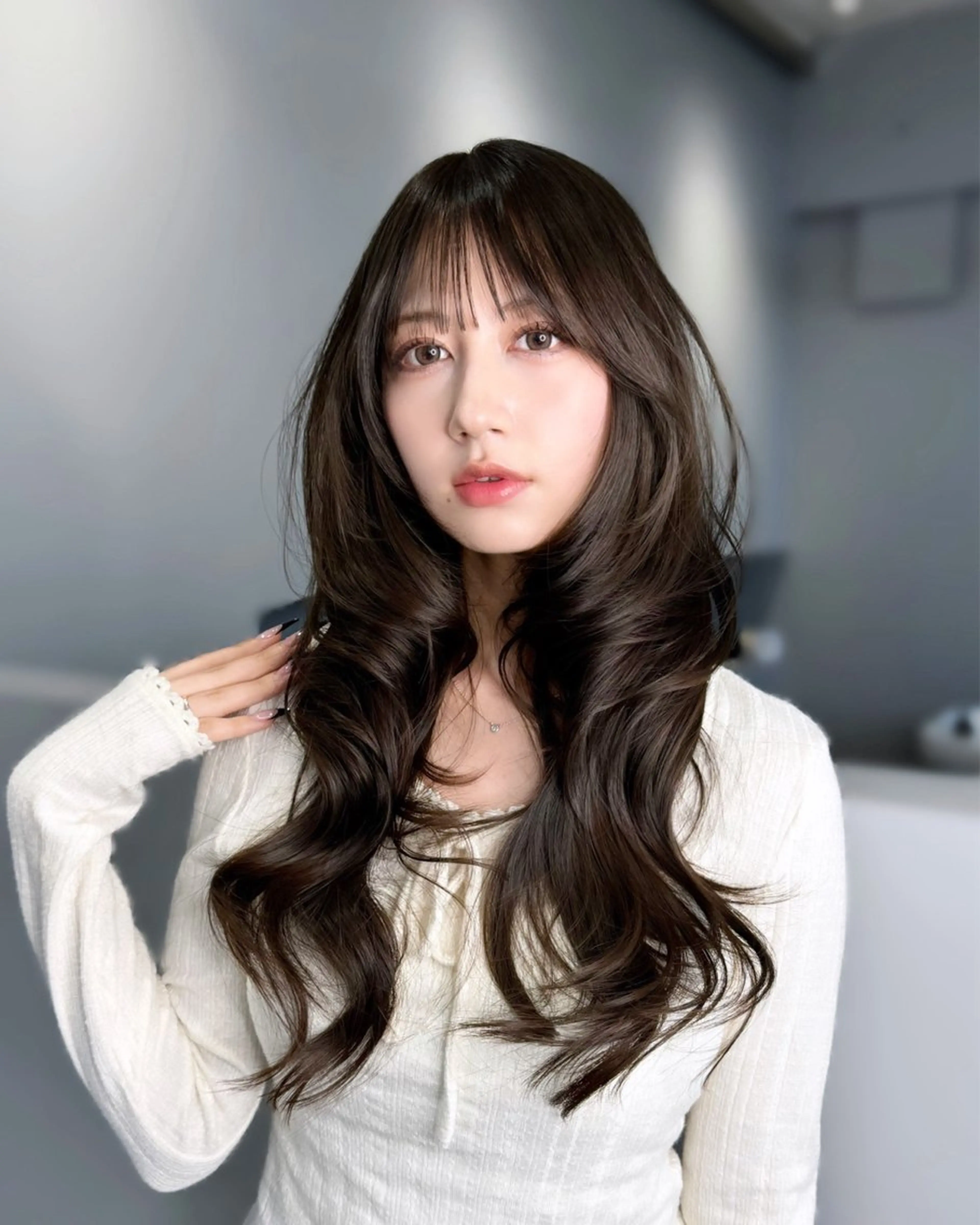 ロング カラー カット ヘアカラー トリートメント 🦋韓国系指名No1 店長/圓山 祐也🦋のヘアスタイル