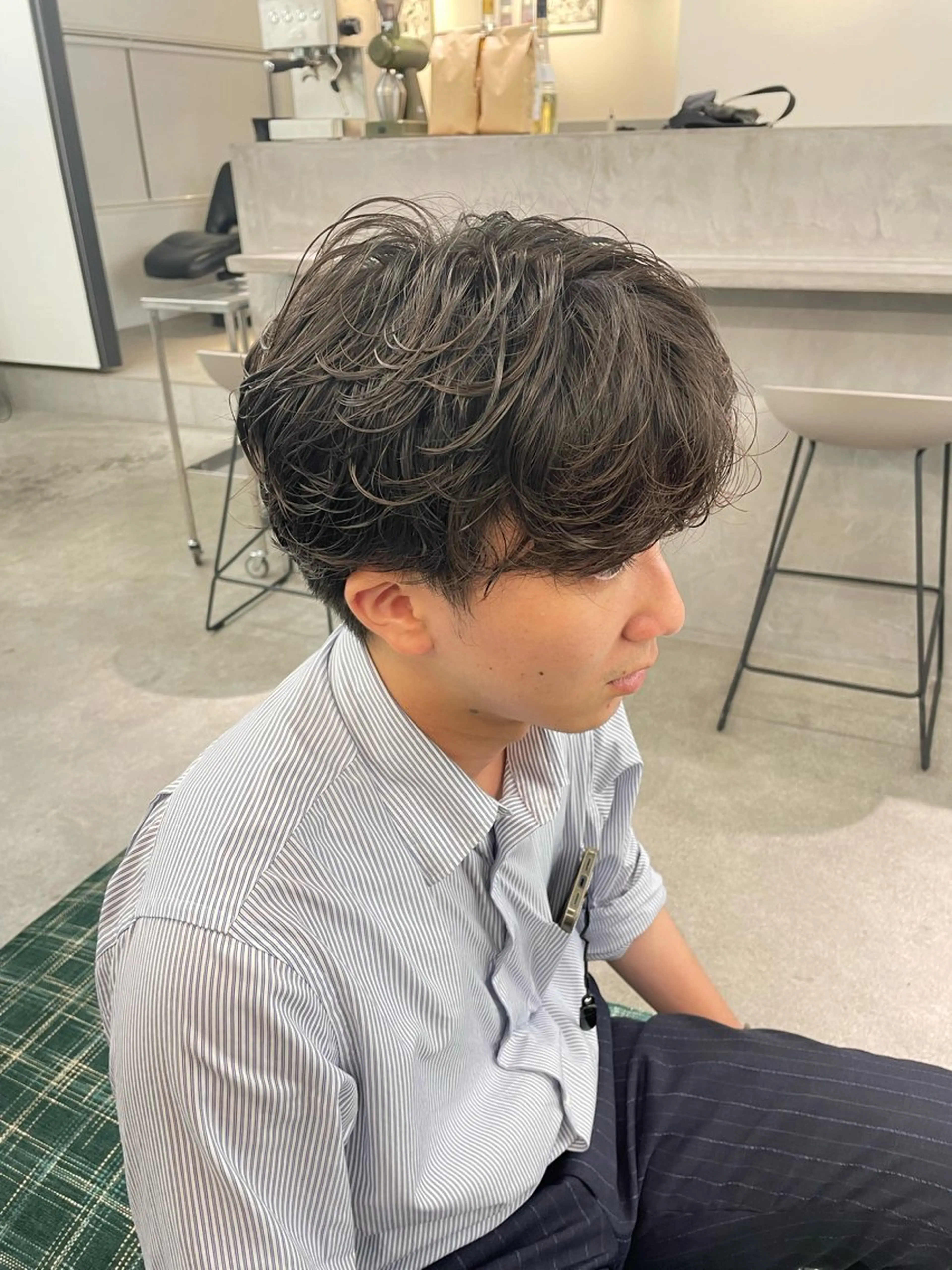 パーマ メンズ メンズパーマ レイヤーパーマ、ボブ 小須田ゆあのヘアスタイル