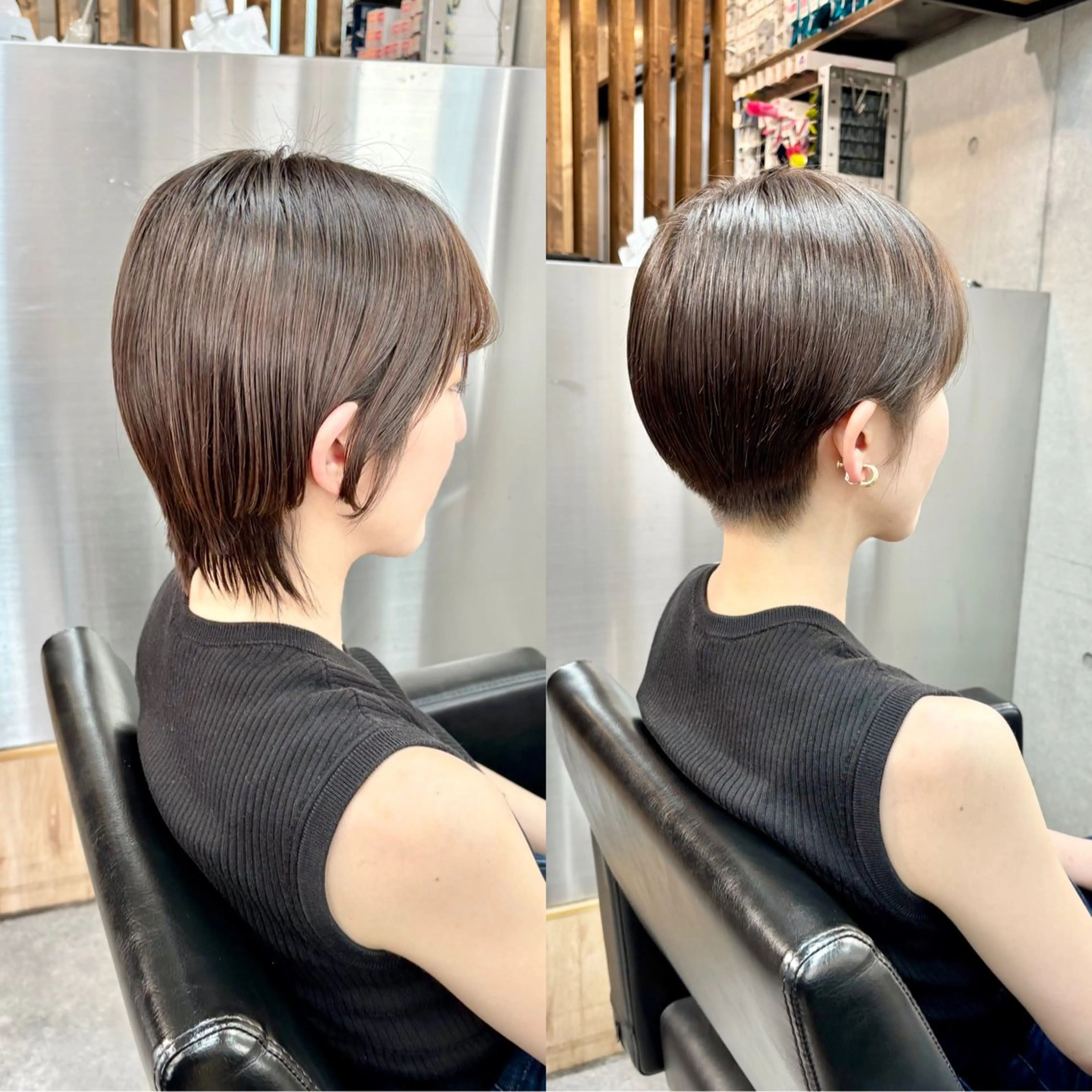 ショート カラー パーマ ショートヘア カット ヘアカラー トリートメント ショートボブ縮毛矯正 髪質改善のプロ山道潤のヘアスタイル