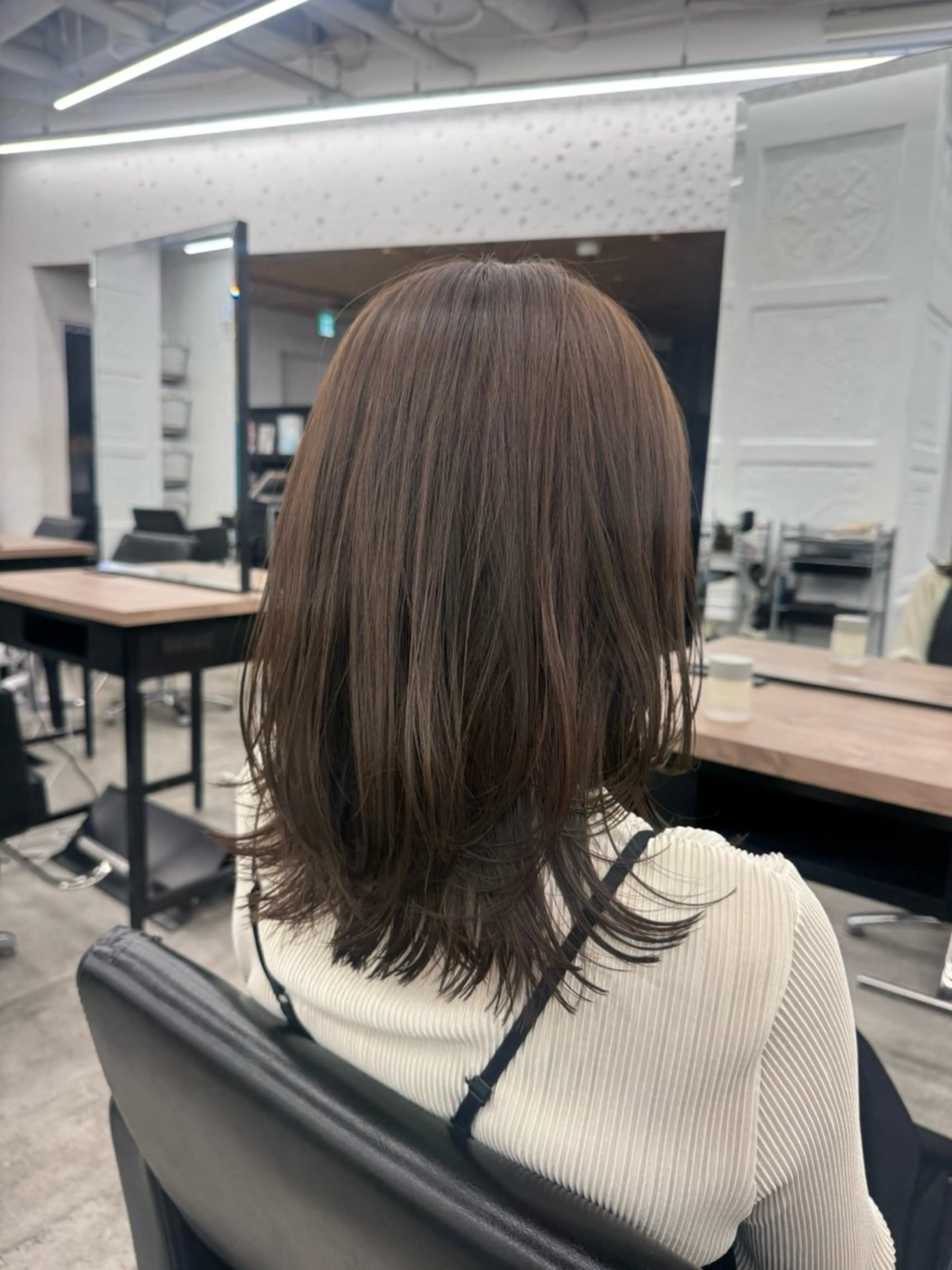 ロング カラー 透明感カラー グレージュ レイヤーカット カット ヘアカラー トリートメント レイヤー/透明感 /艶髪/kanaのヘアスタイル