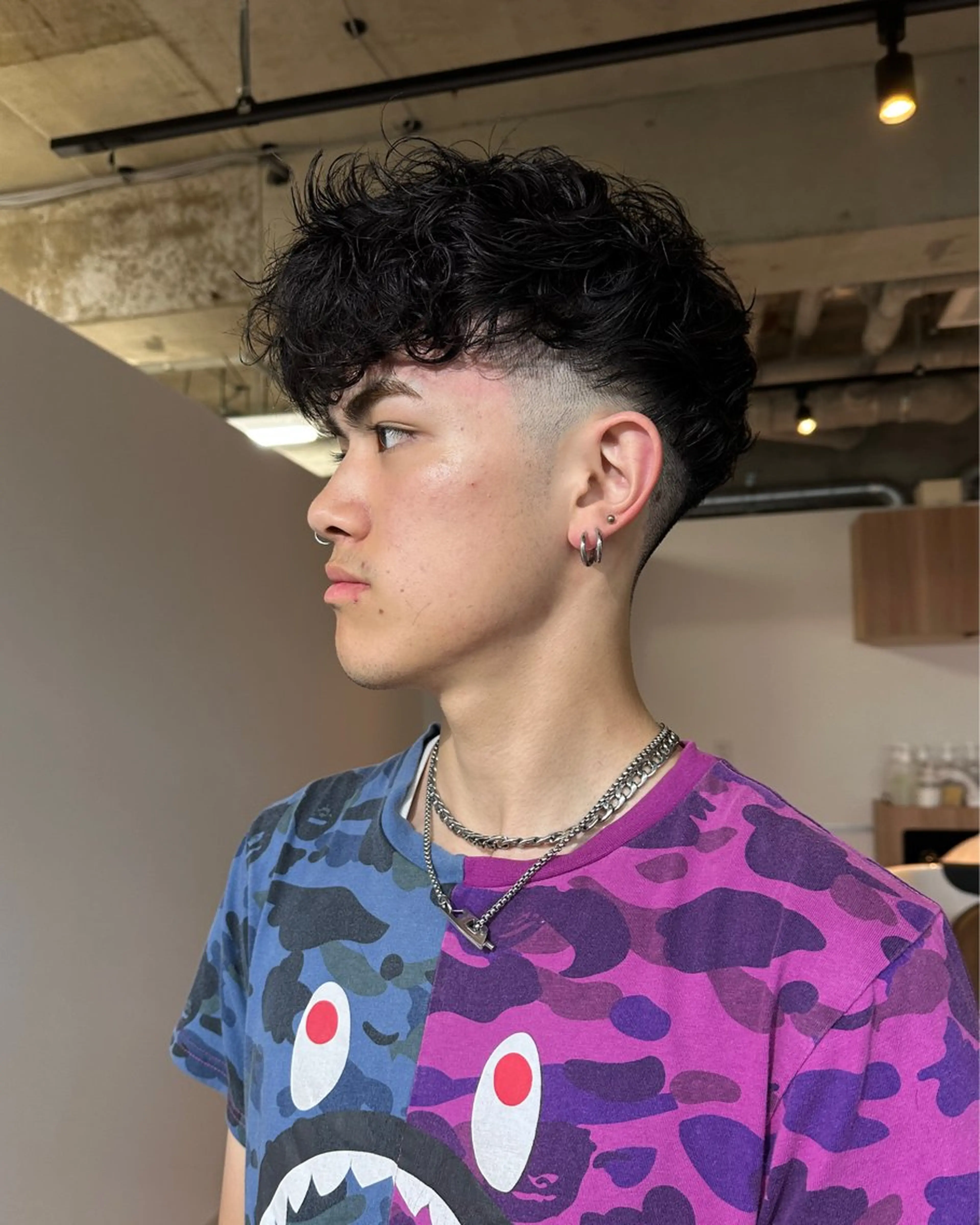 パーマ メンズ スペインカール カット パーマ トリートメント YUNA★ メンズパーマのヘアスタイル