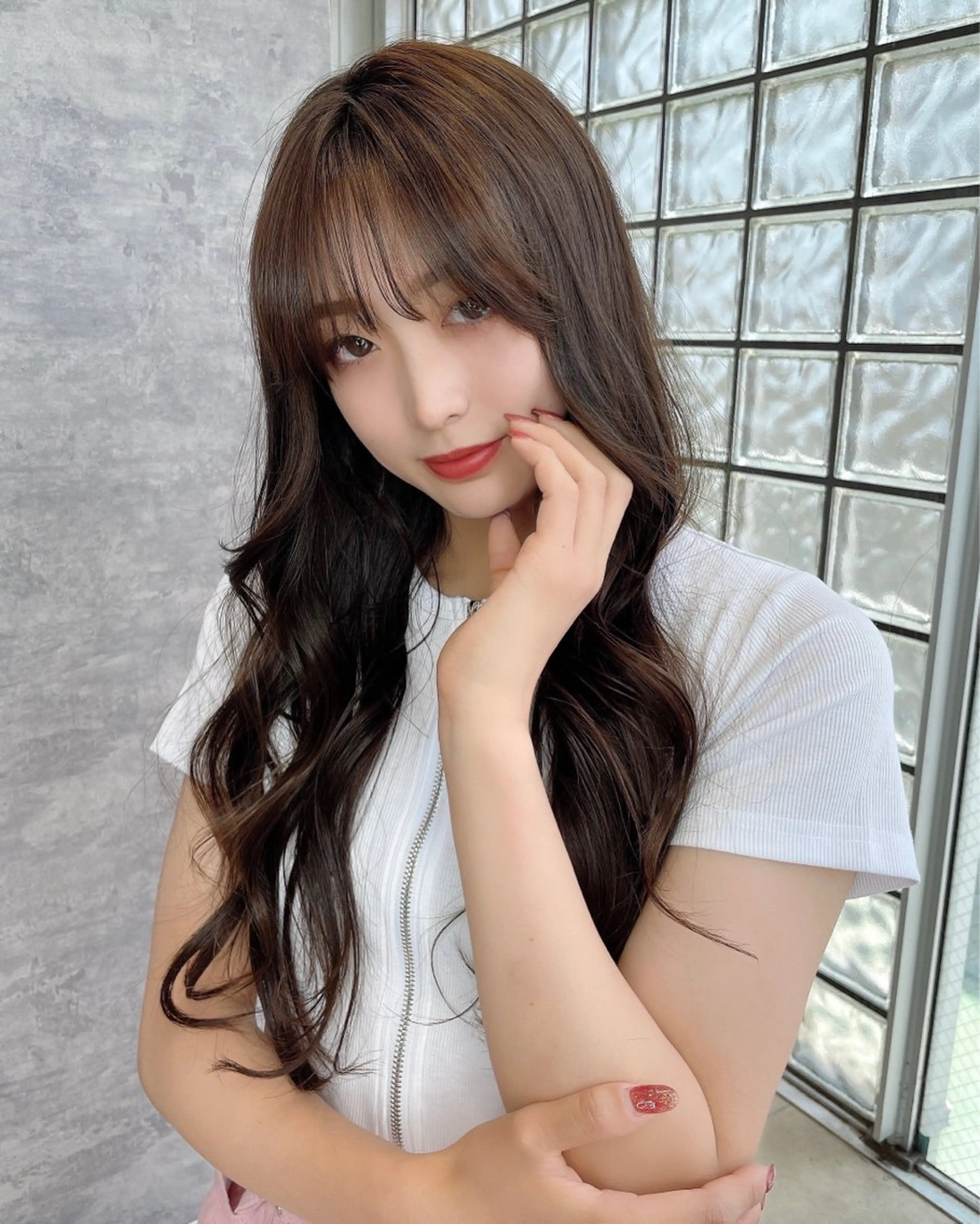 ロング 韓国風ヘア シースルーバング ALBA hair resort所属・塚原 隆志のその他イメージ