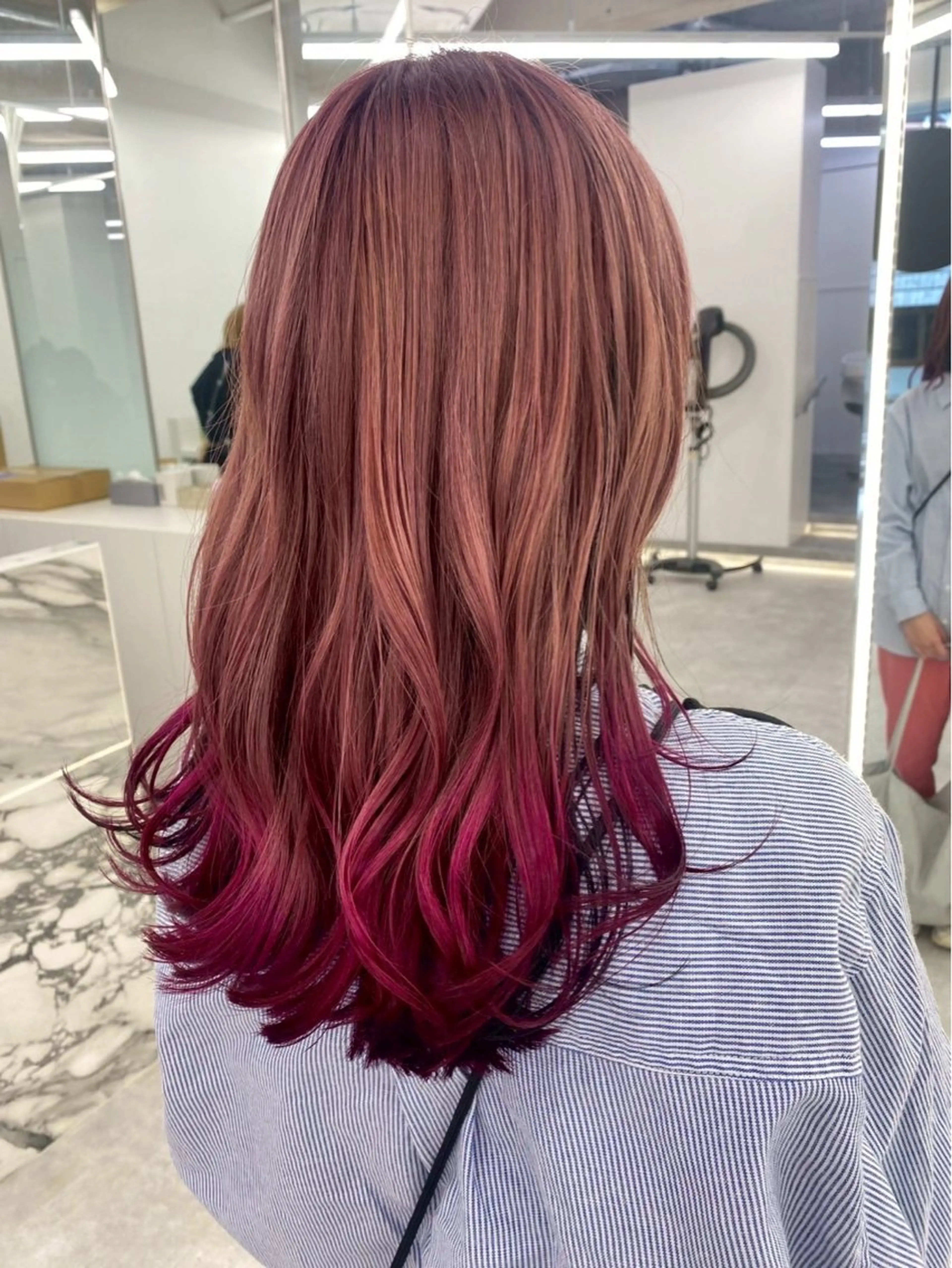 ロング ヘアカラー トリートメント 🌈藤沢💎艶カラー 🌈艶トリートメントのヘアスタイル
