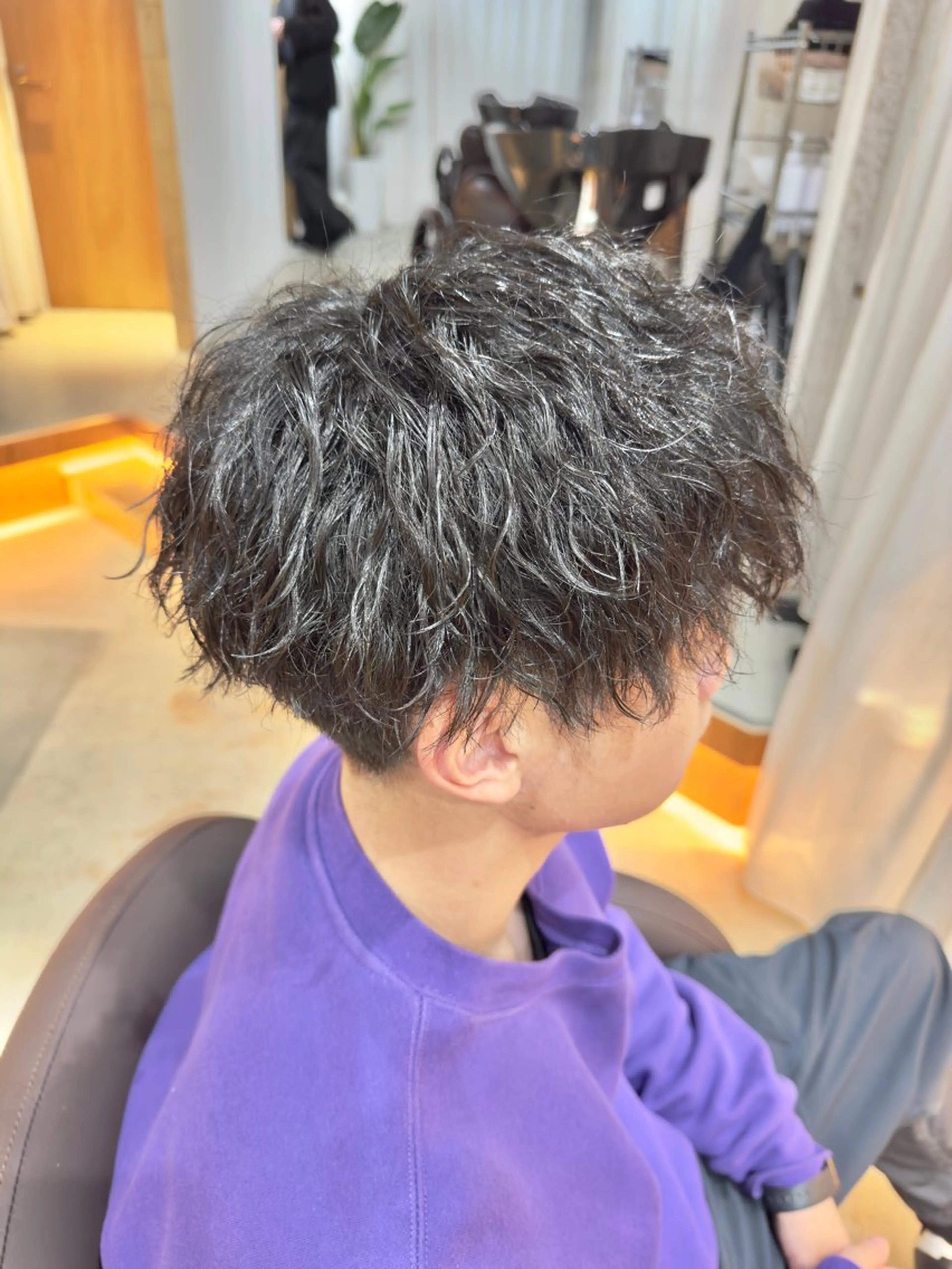 ショート パーマ メンズ メンズサロン　アソビ所属・【扱いやすいパーマ】 眞鍋拓己のヘアスタイル