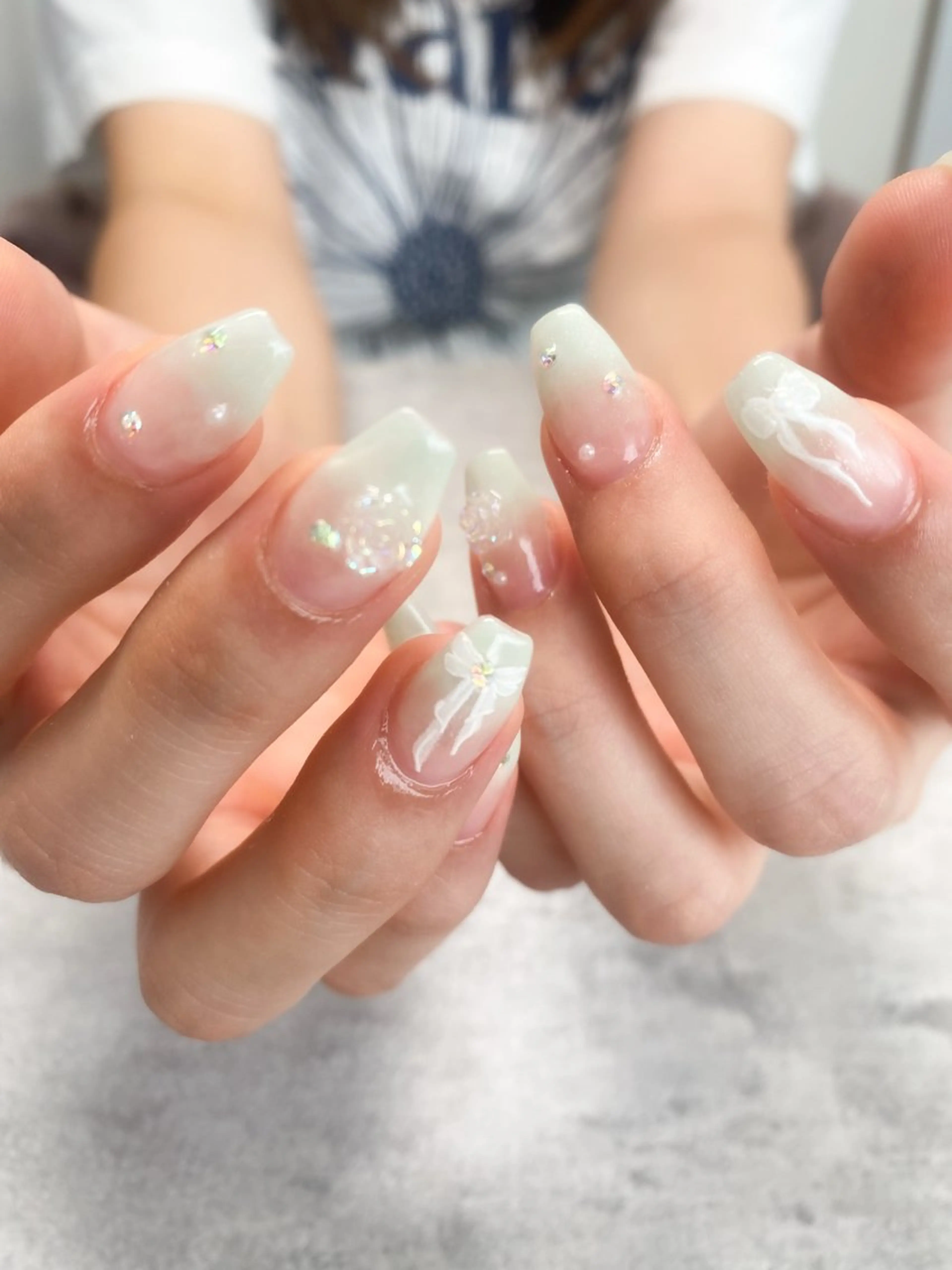 【リピーター様】（オフあり）チップ10本長さだし➕定額デザイン（10種類以上から選べます✨）の写真
