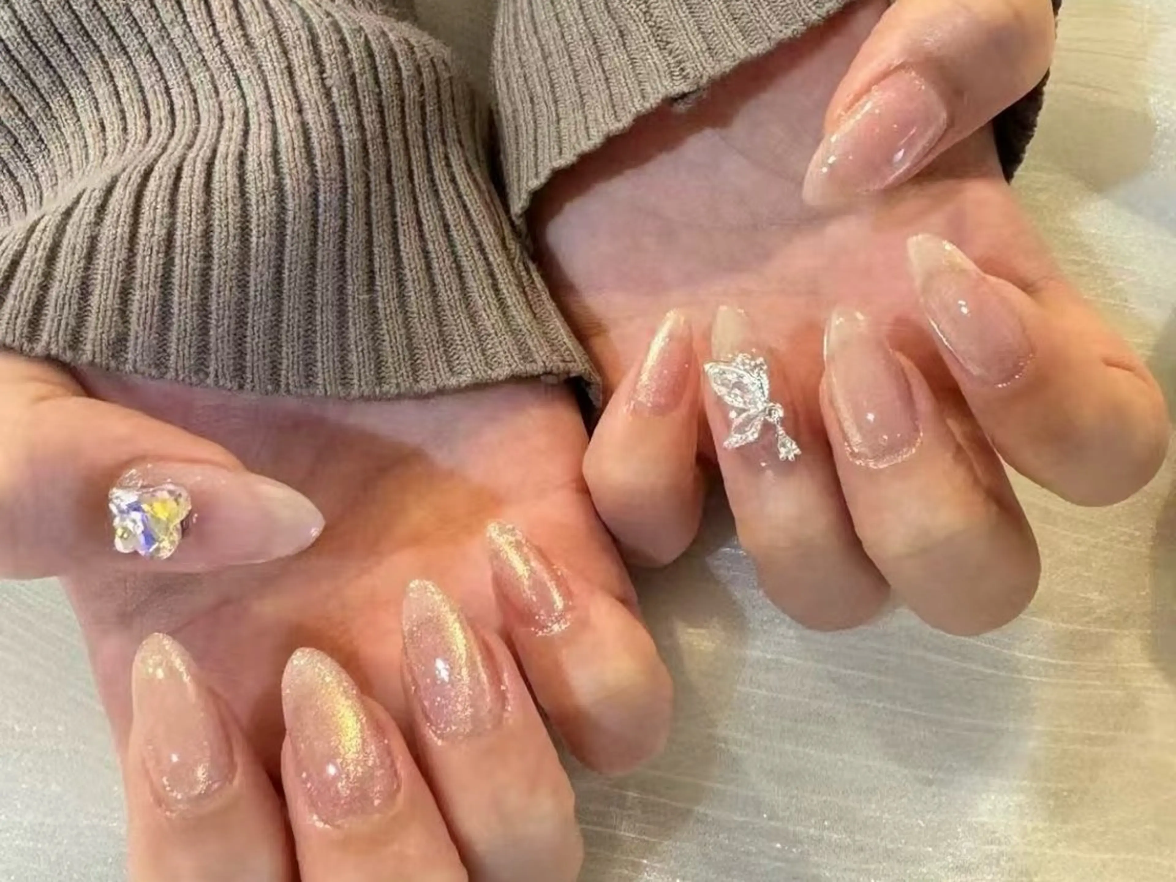 ネイル アートネイル フットネイル ジェルネイル ハート マグネットネイル Babarla Nailのネイルデザイン