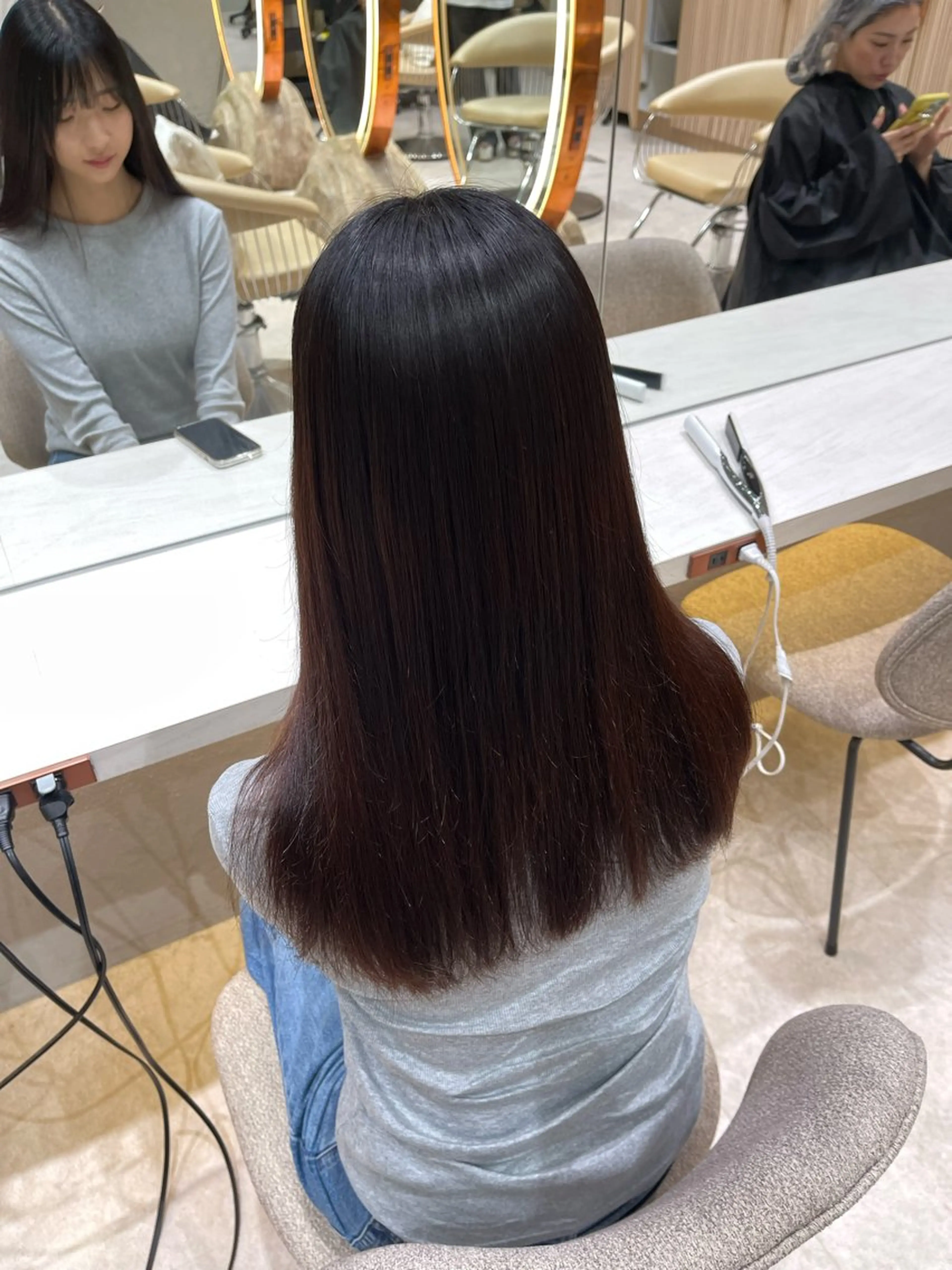 ロング 縮毛矯正 トリートメント 竹田 真梨子のヘアスタイル