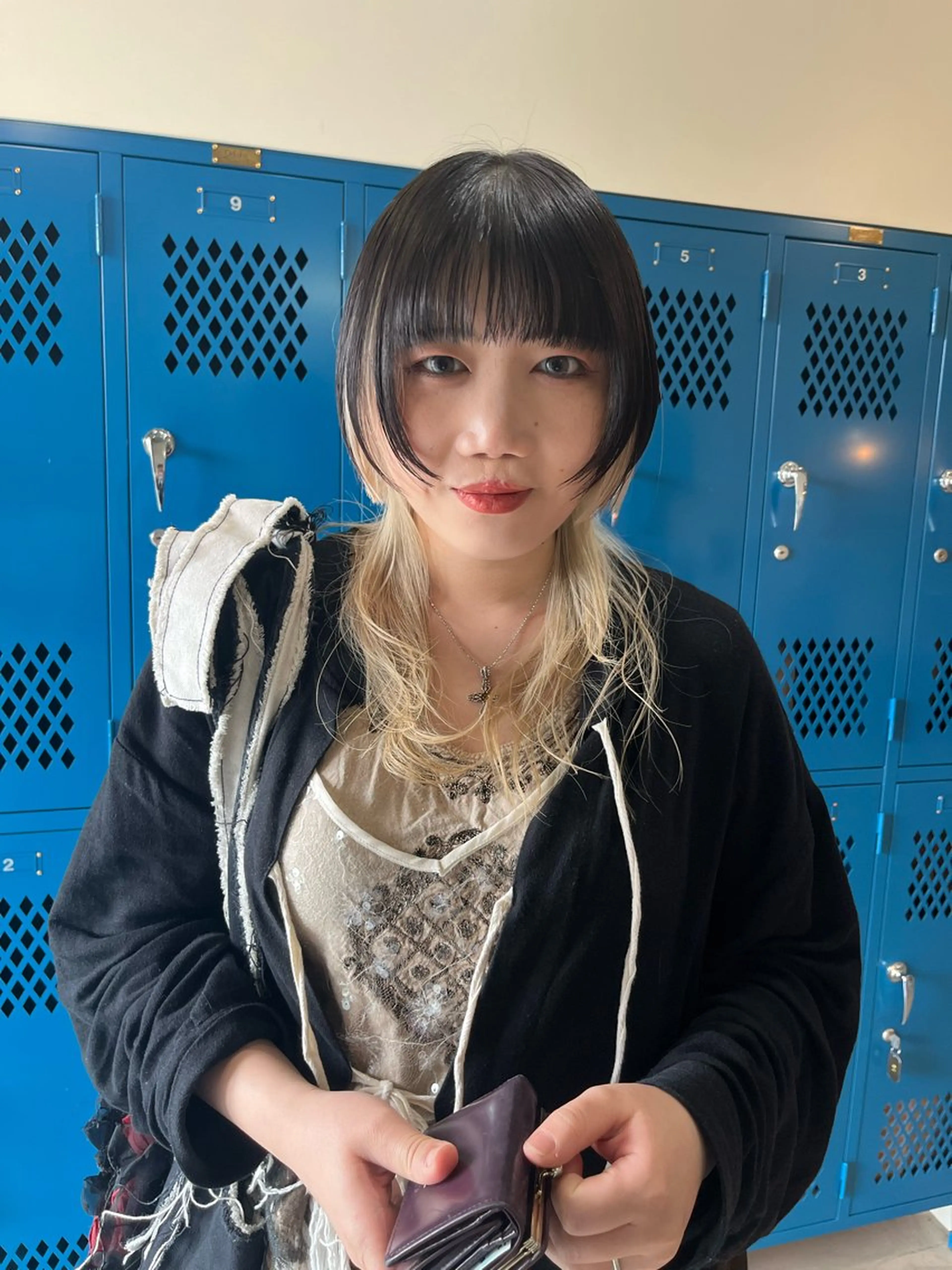 ミディアム ボブレイヤー ボブ 顔まわりレイヤー ハイレイヤー 韓国風ヘア ヘアカラー レイヤーカット/ウル フ　chinatsuのヘアスタイル
