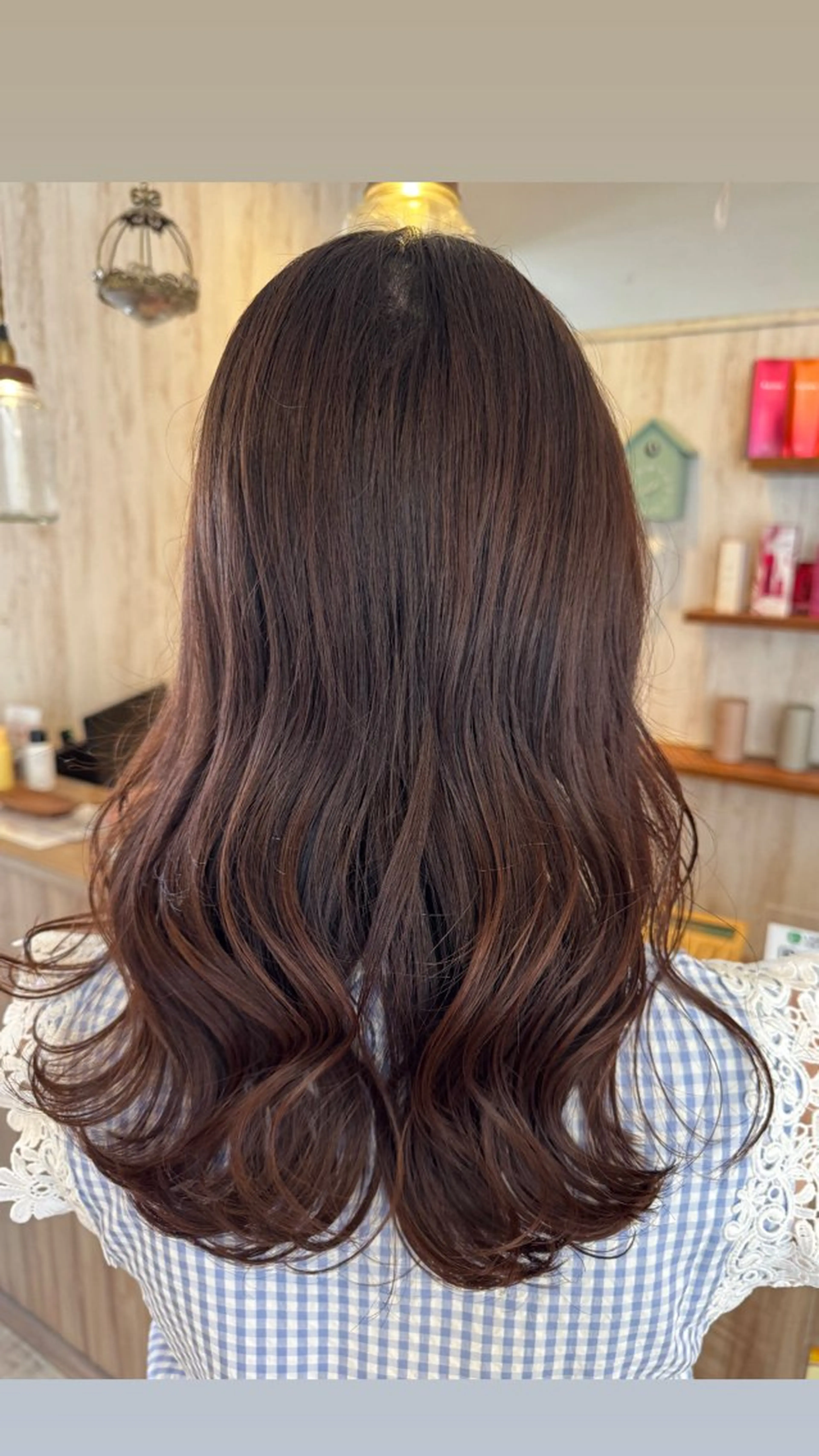 セミロング カット ヘアカラー トリートメント 古澤 あかねのヘアスタイル