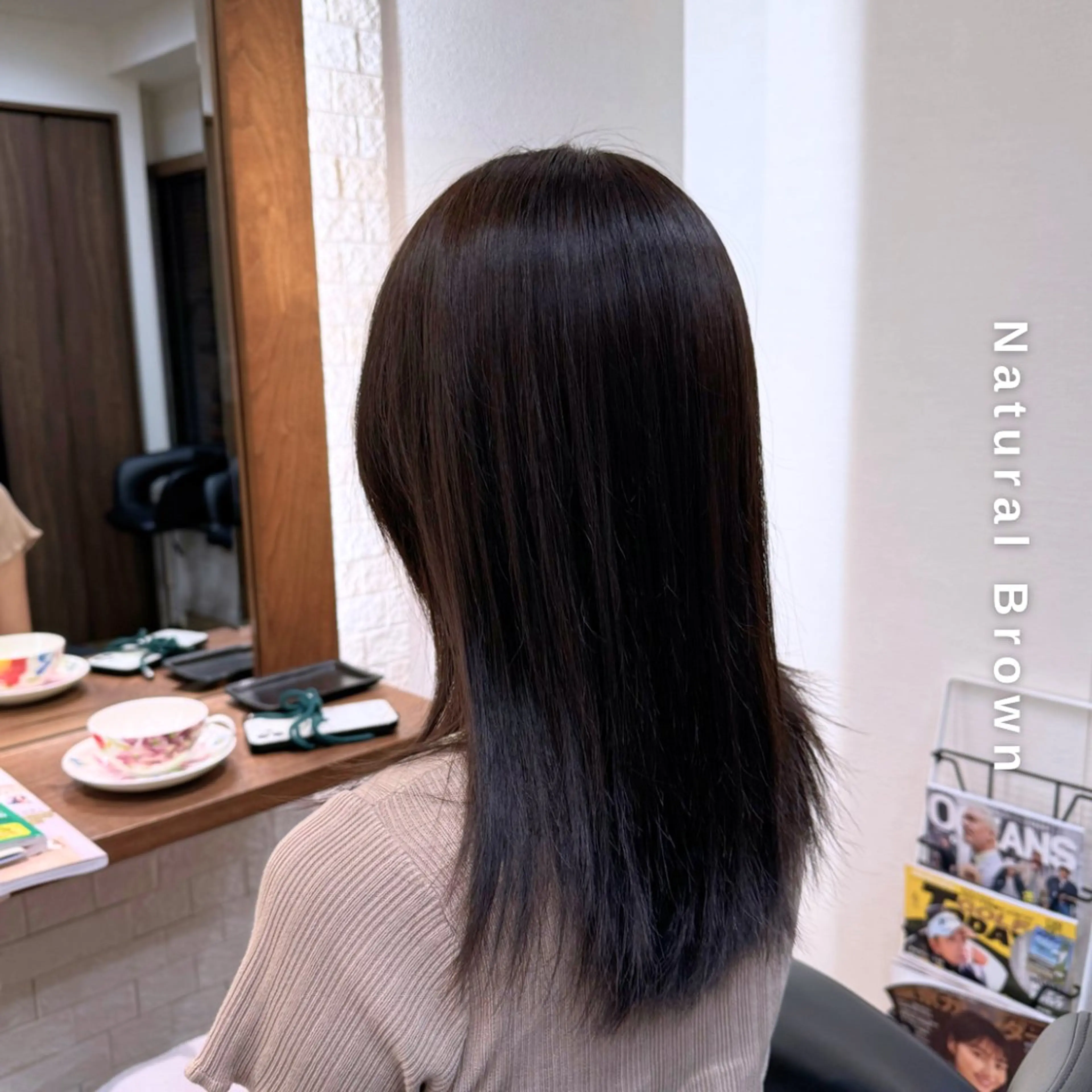 ロング カラー ブラウンカラー ナチュラルブラウン ヘアカラー トリートメント ヘアセット Hair&Make newer所属・しんのすけ /カラーモデル募集のヘアスタイル