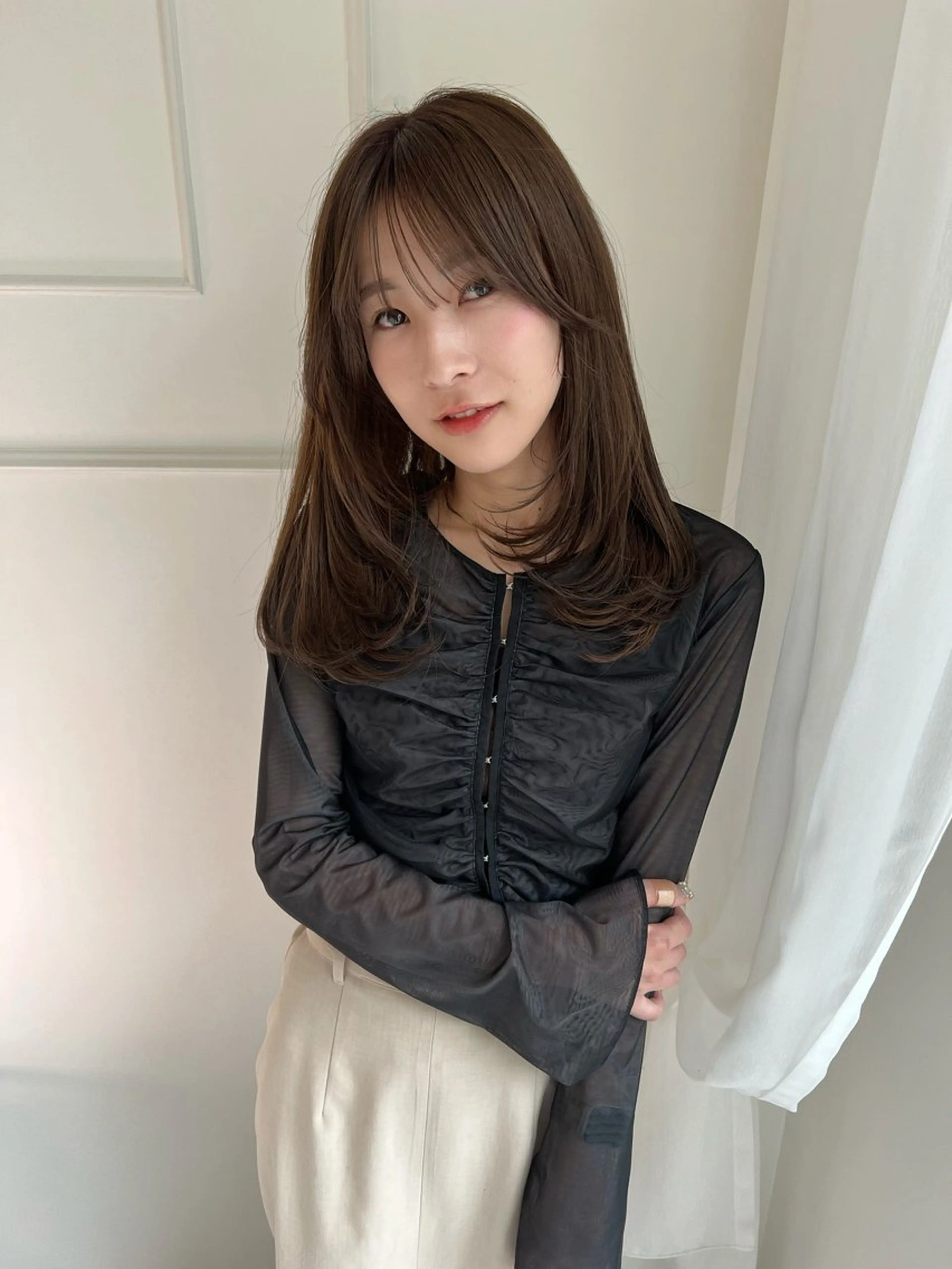 セミロング ParveMix 佐々木梨紗🤍のヘアスタイル