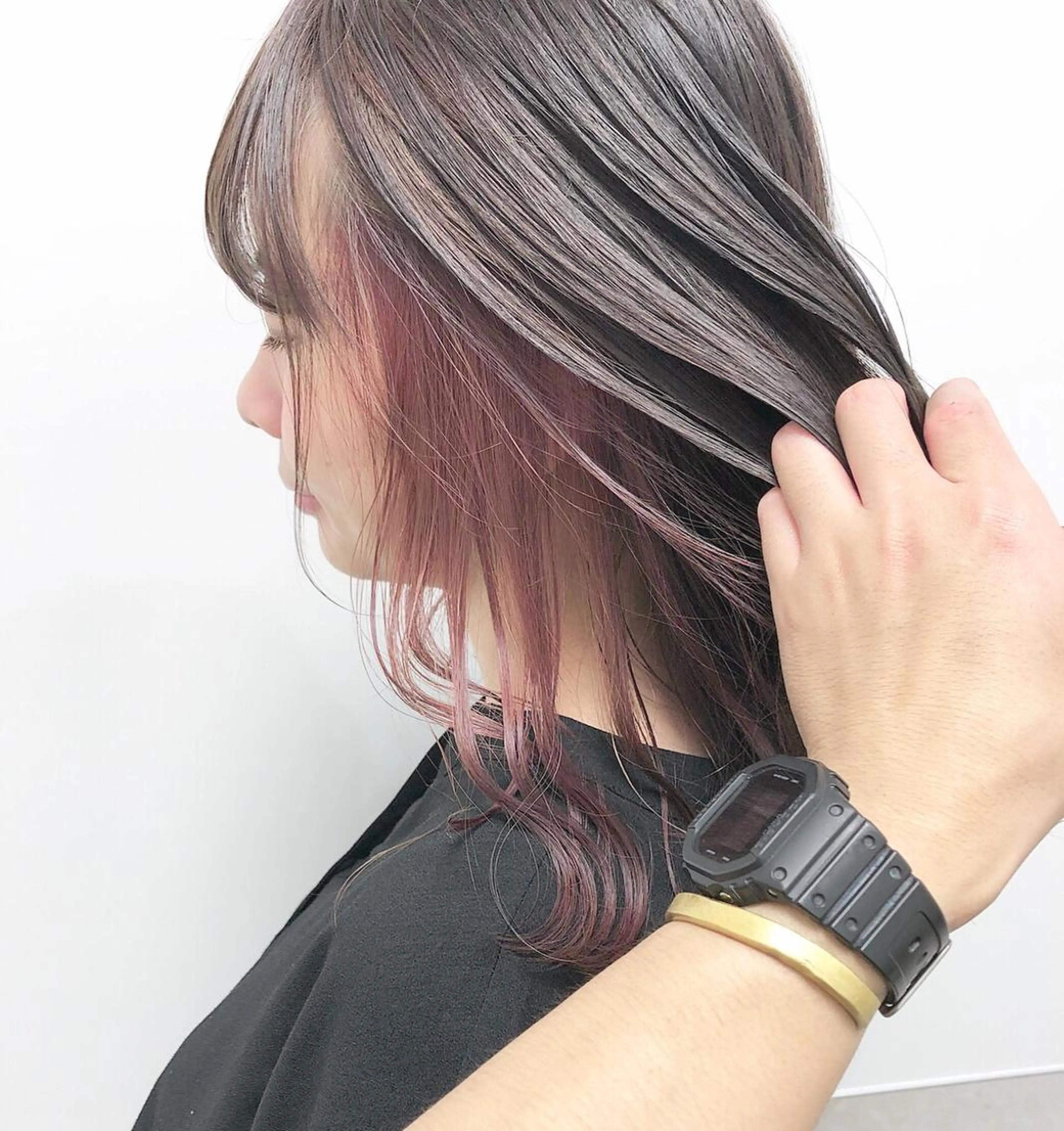 ミディアム カラー ピンクカラー autre所属・大久保 ひでなりのヘアスタイル