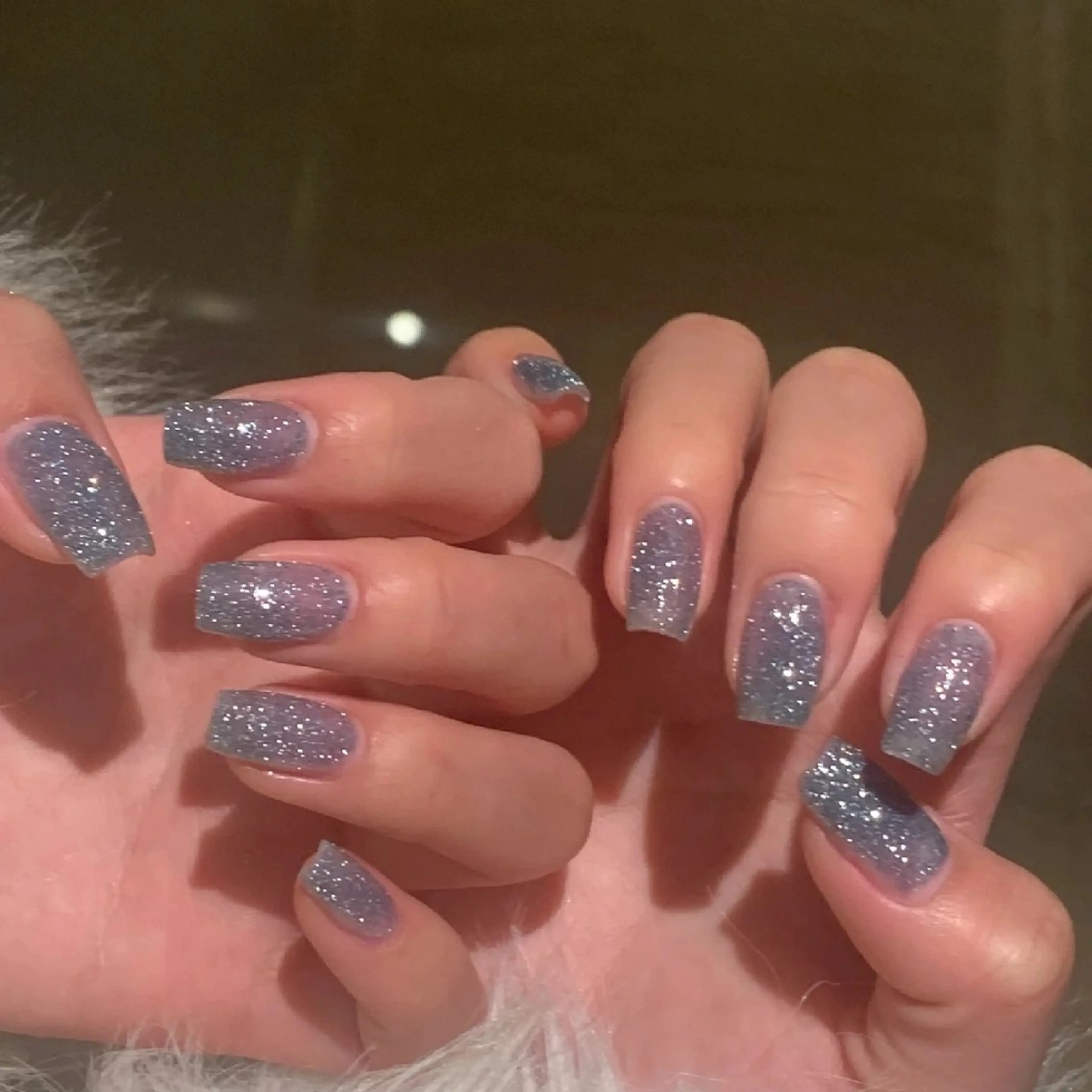 ネイル フラッシュネイル キラキラネイル ハンドネイル ネイリストゆか💅 長さだし、深爪矯正のネイルデザイン