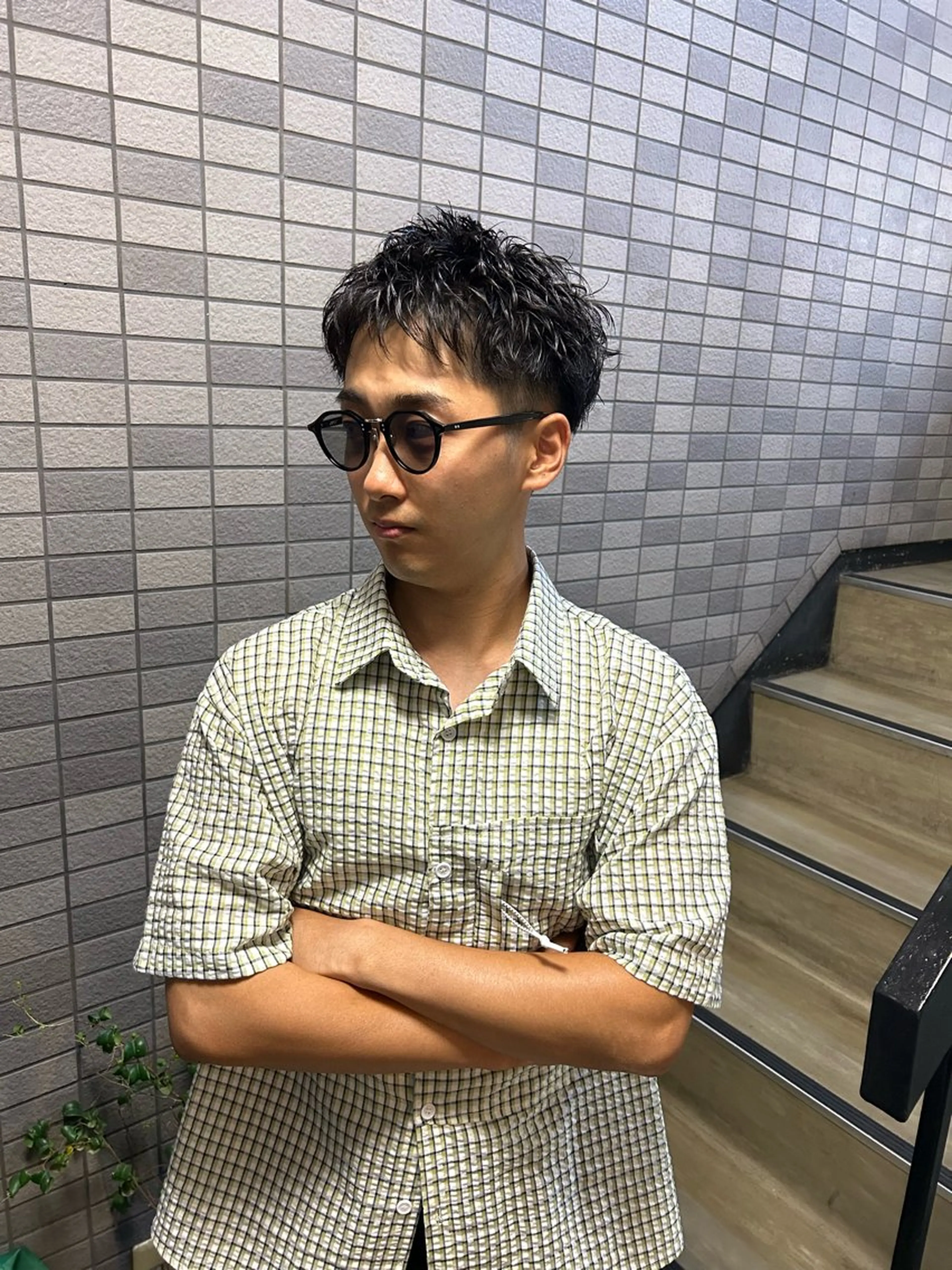 ショート パーマ メンズ メンズブリーチ メンズハイライト メンズインナーカラー メンズパーマ プードルパーマ カット パーマ トリートメント charme所属・💈メンズ特化 /伊藤大輝💈のヘアスタイル